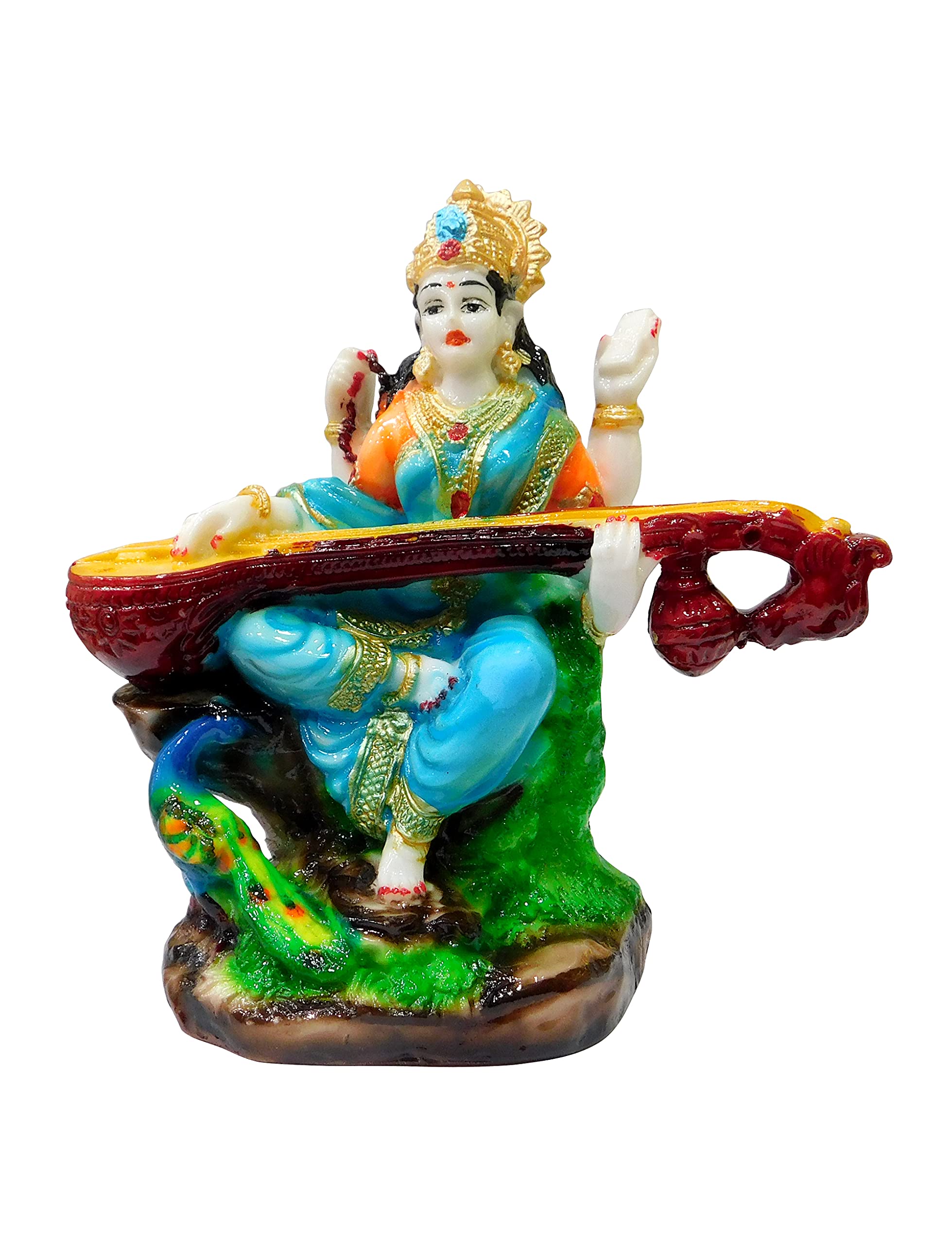Buy Lord Saraswati MATA with Peacock Idol Saraswati MATA with Peacock