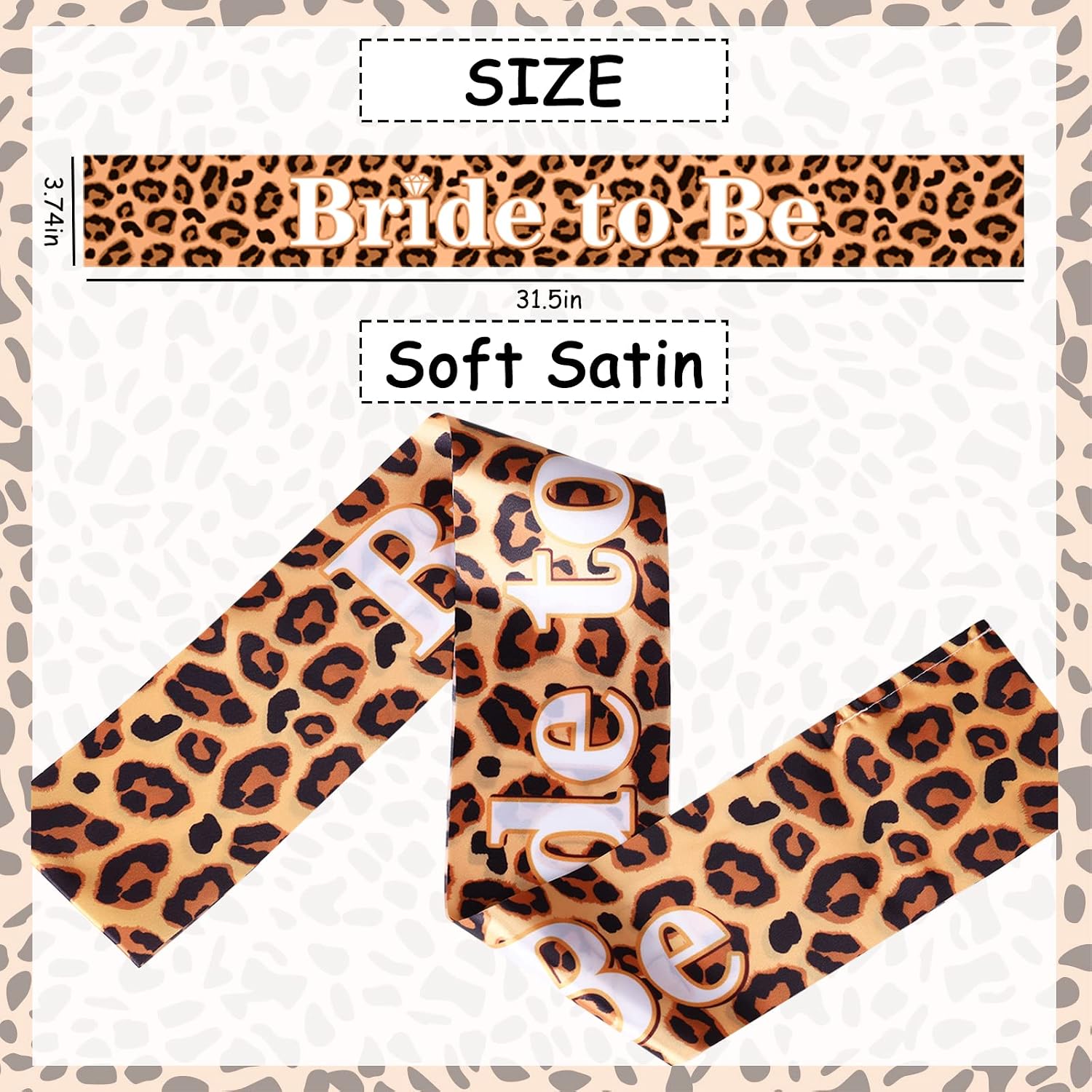 Cheetah Bachelorette Decoration Leopard Bachelorette Bride to be Sash Favor Sash Jungle Safari Bachelorette Party Decor for Women Wild Bachelorette Bridal Shower Engagement Bday Party Decor