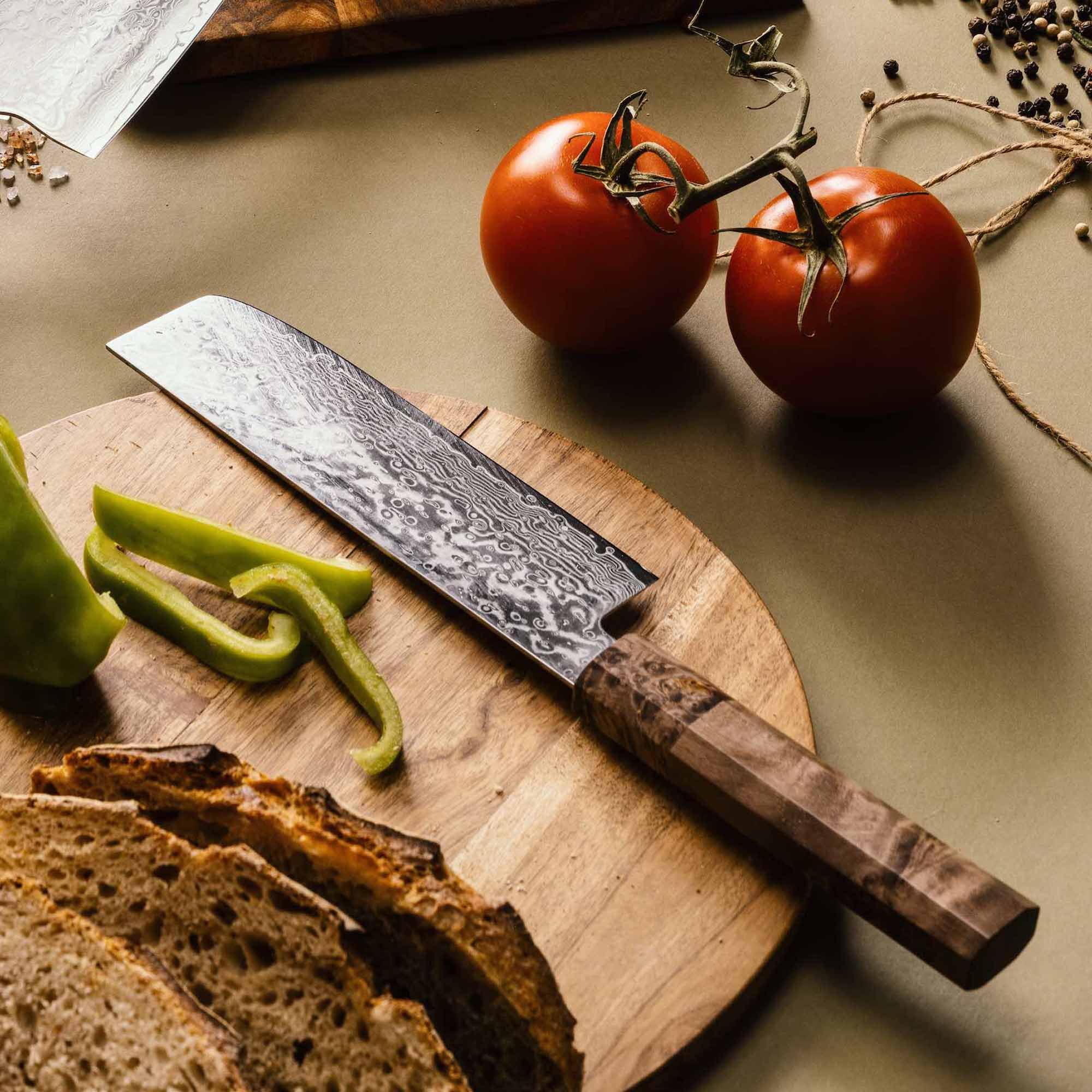 Amazon.com: Italic Kumo VG10 Nakiri Knife - Stabilized Maple: Home