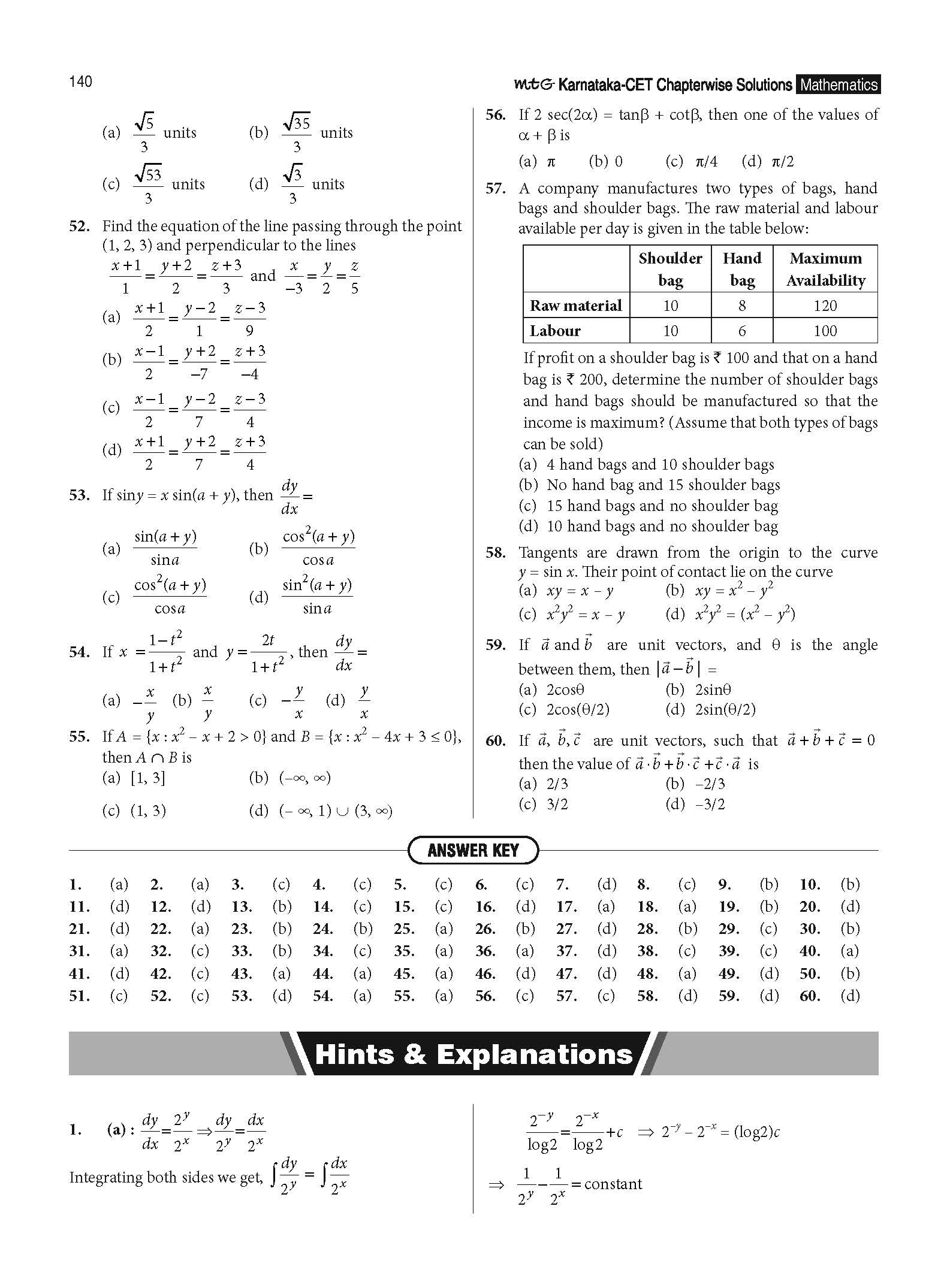 MTG 15 Years Karnataka CET Chapterwise Solutions Mathematics - Karnataka CET Engineering Entrance Exam Books 2023 3