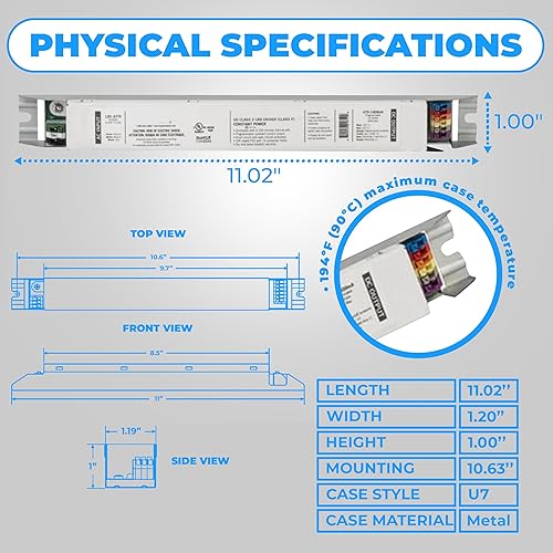Miniatura 3 de OhLectric Reemplazo de 30 vatios para OTi30120-2771A0 DIM-1 L - Controlador LED lineal programable de corriente constante regulable -120-277 voltios