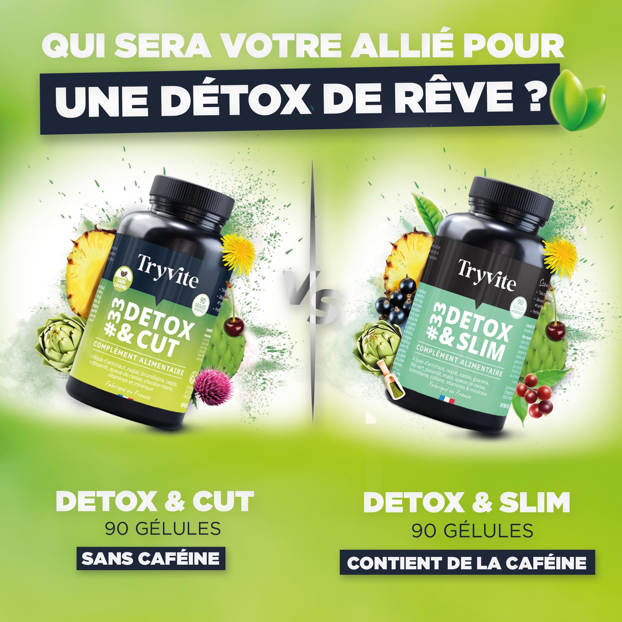 TRYVITE | Slimming, Lightness & Portion Management Formula | Milk Thistle, Artichoke, Nopal & Dandelion | 90 Capsules | Made in France | Enhanced Formula 2026 - 5