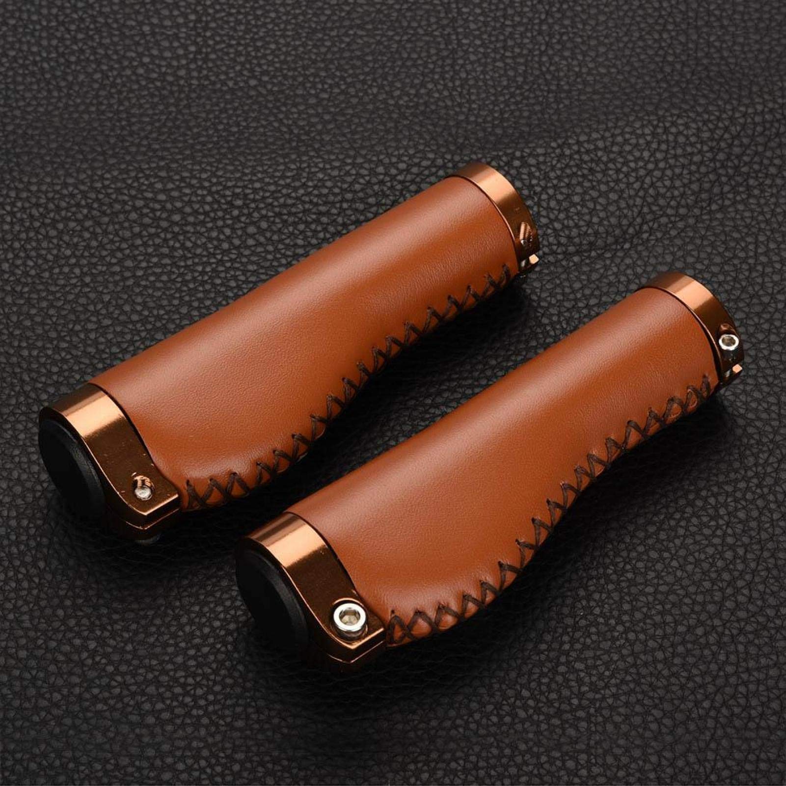 Poignées De Guidon Vélo En Cuir PU Verrouillables – Paire, Diamètre Intérieur 22.2mm, Pour VTT Et Vélos Pliants