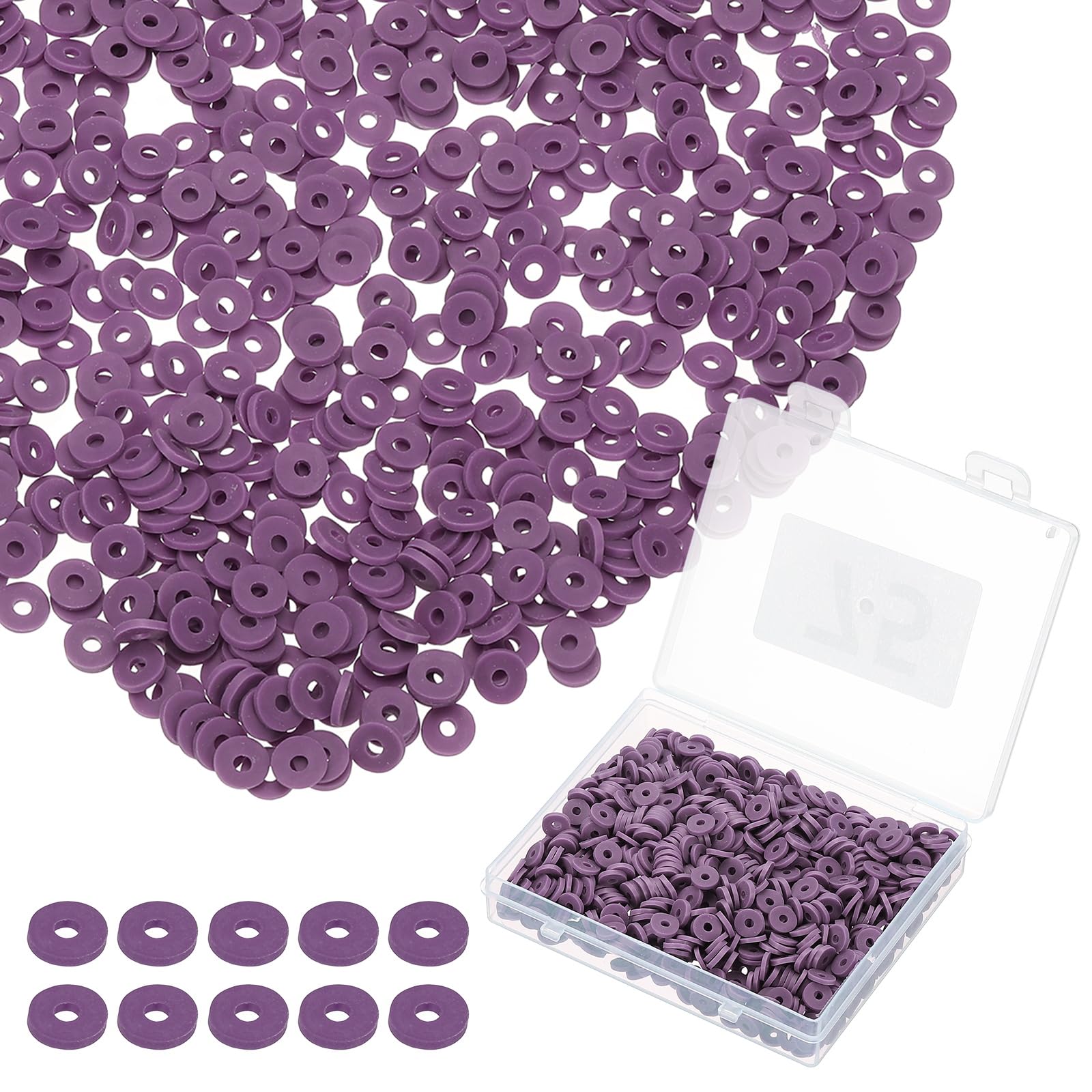 Perles en argile marron PATIKIL 6mm pour création de bracelets et bijoux DIY