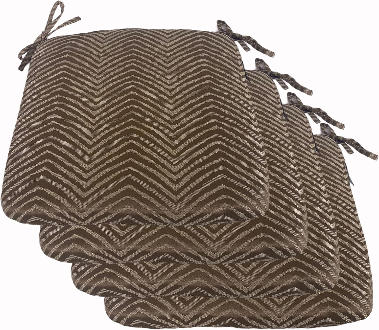 Comfort Classics Inc.Seat Pad (Set of 4) 15.5” x 16" x 1.5" in Ployester Beige Pattern