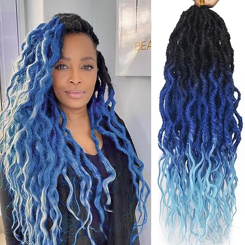 Rastas de pelo sintético de ganchillo para mujeres negras, rastas suaves de 24 pulgadas, cabello rizado con extremos rizados, estilo bohemio,