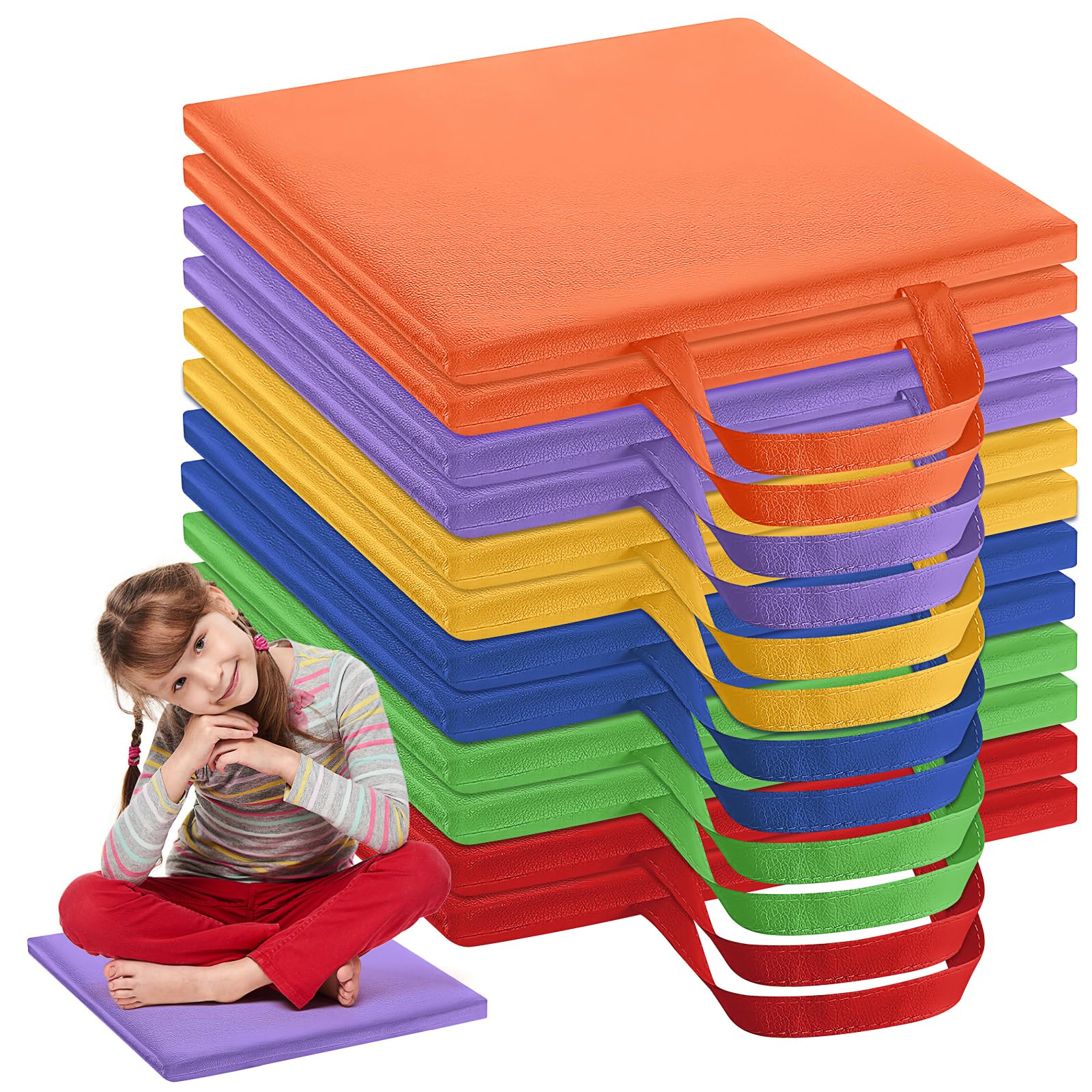 lot de 12 coussins de sol 30x30x2 cm