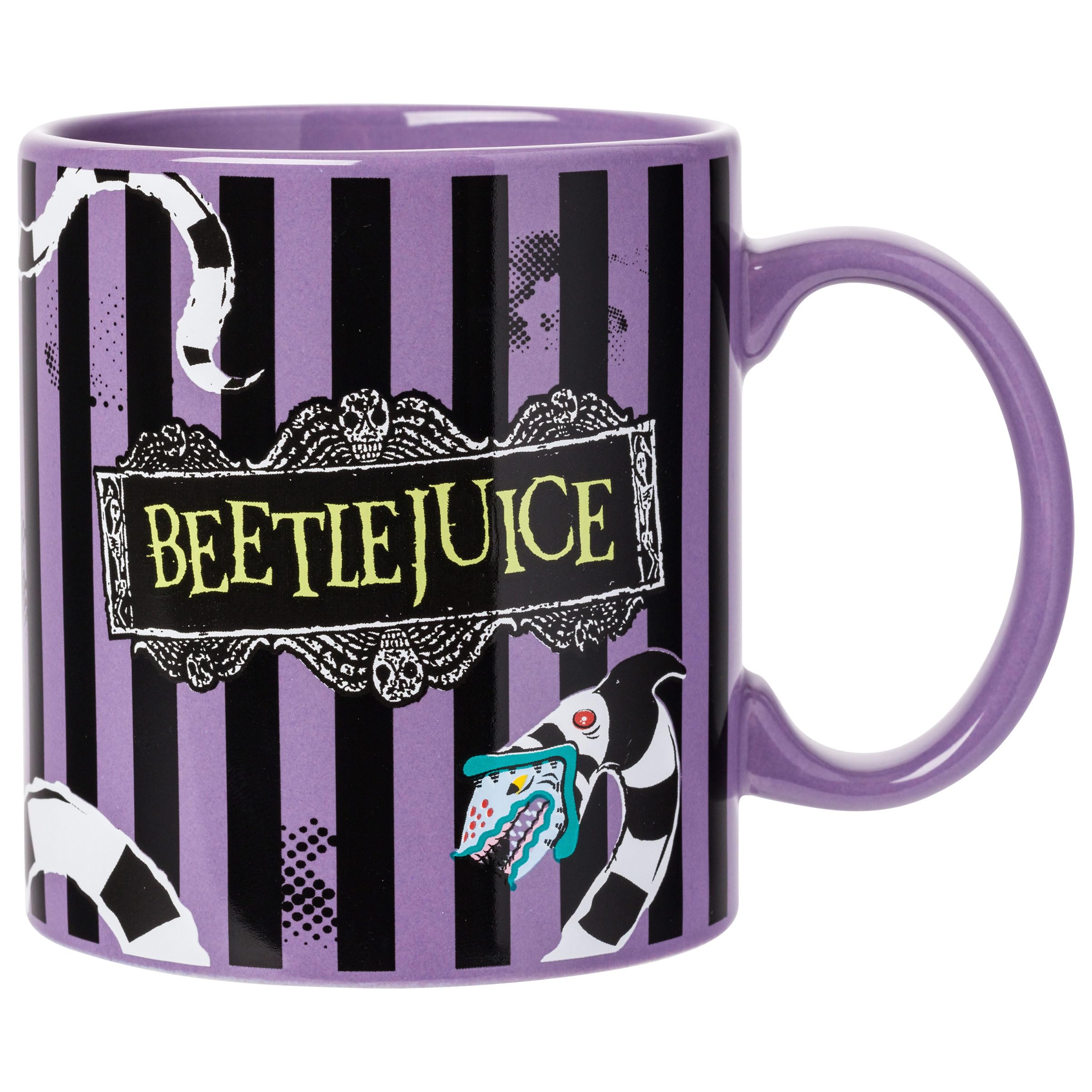 Beetlejuice Ceramic Mug Featuring Sandworm, 20 Ounces