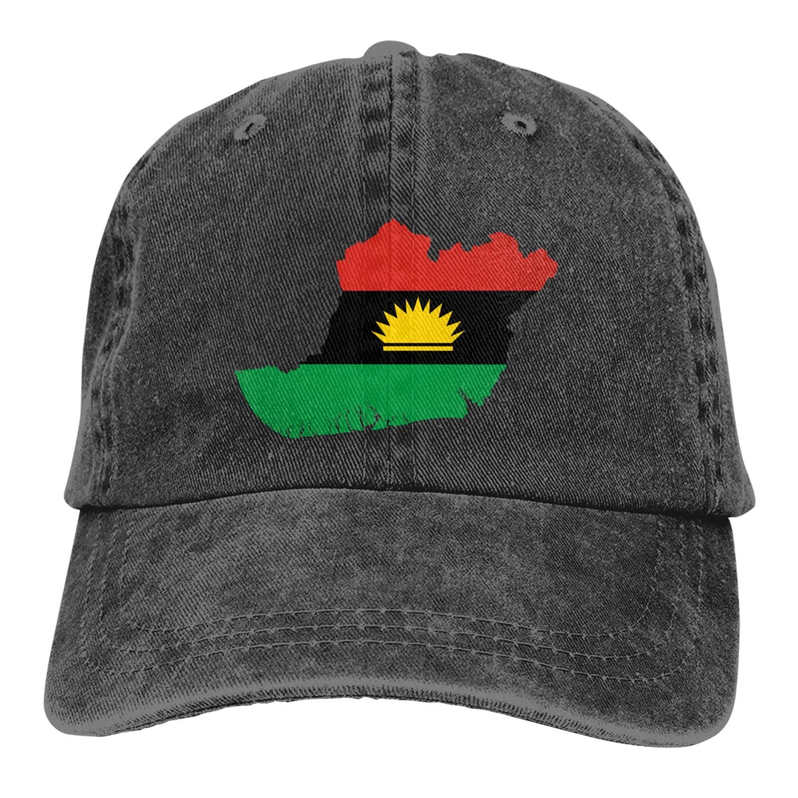 Oudrspo Unisex Black Flag Of Biafra Adult Baseball Cap Adjustable Cowboy Hat Men Women Casquette