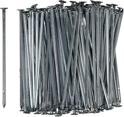 Pinnacle Mercantile 300 estacas de césped artificial galvanizadas para paisajismo falso al aire libre, resistentes, resistentes a la corrosión,