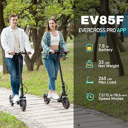 Miniatura 2 de EVERCROSS Scooter eléctrico, 350 W500 W para adultos, neumáticos de 8.5 pulgadas10 pulgadas, alcance de hasta 1922 millas, scooter eléctrico ligero