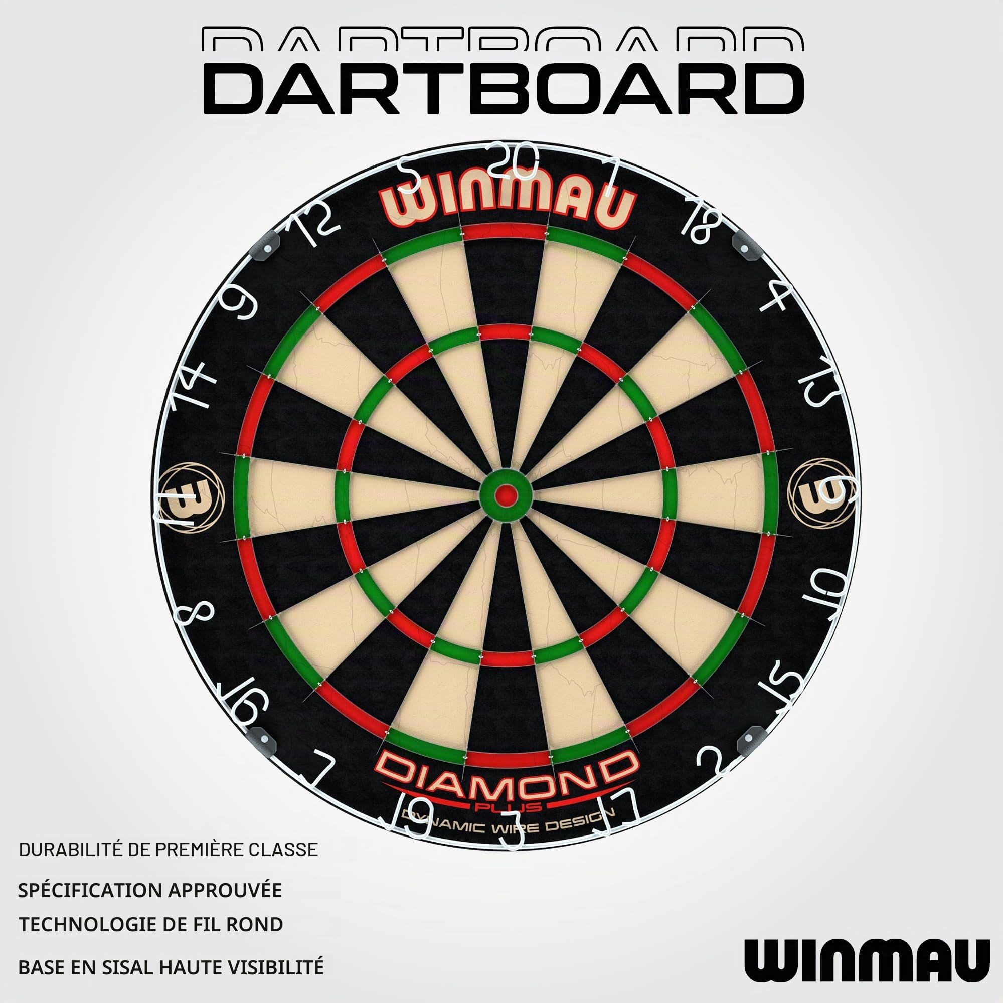 Winmau Diamond Plus Cible de fléchettes Professionnelle