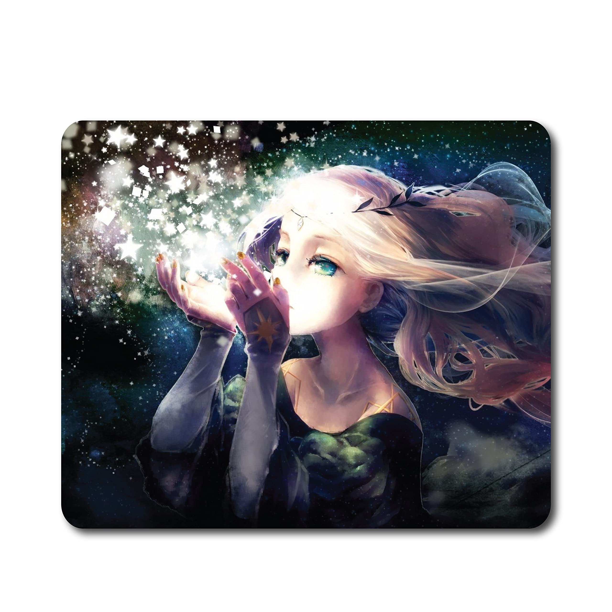 woopme® Fantasy Girl Printed Mouse Pad for Office Gaming Professional Laptop/ PC/ Computer Rectangle Rubber Base Mousepad ( 24 x 20 CMS )