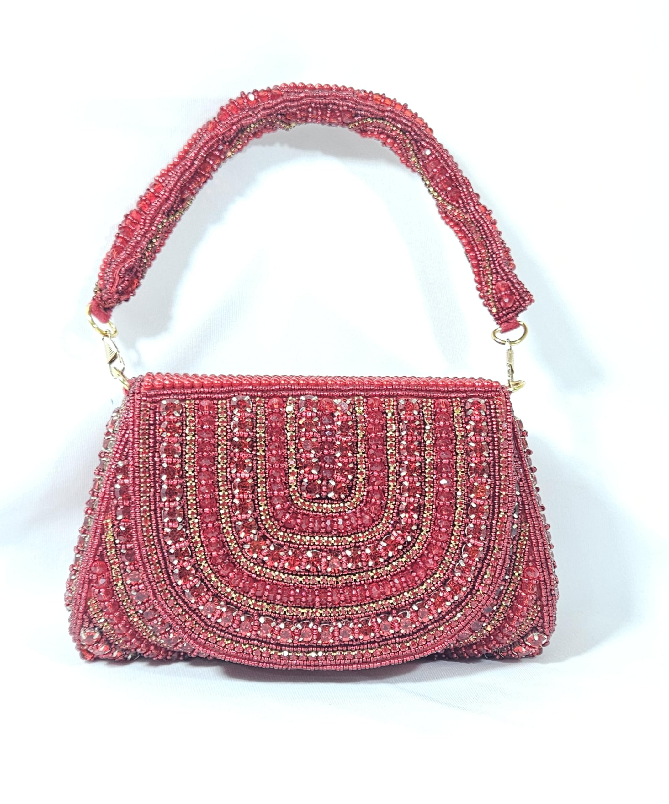 IBRA Handicrafts Crystal baby pink stone Evening Handbag for Women (red) (B0D3Y454ML) Amazon Price History, Amazon Price Tracker