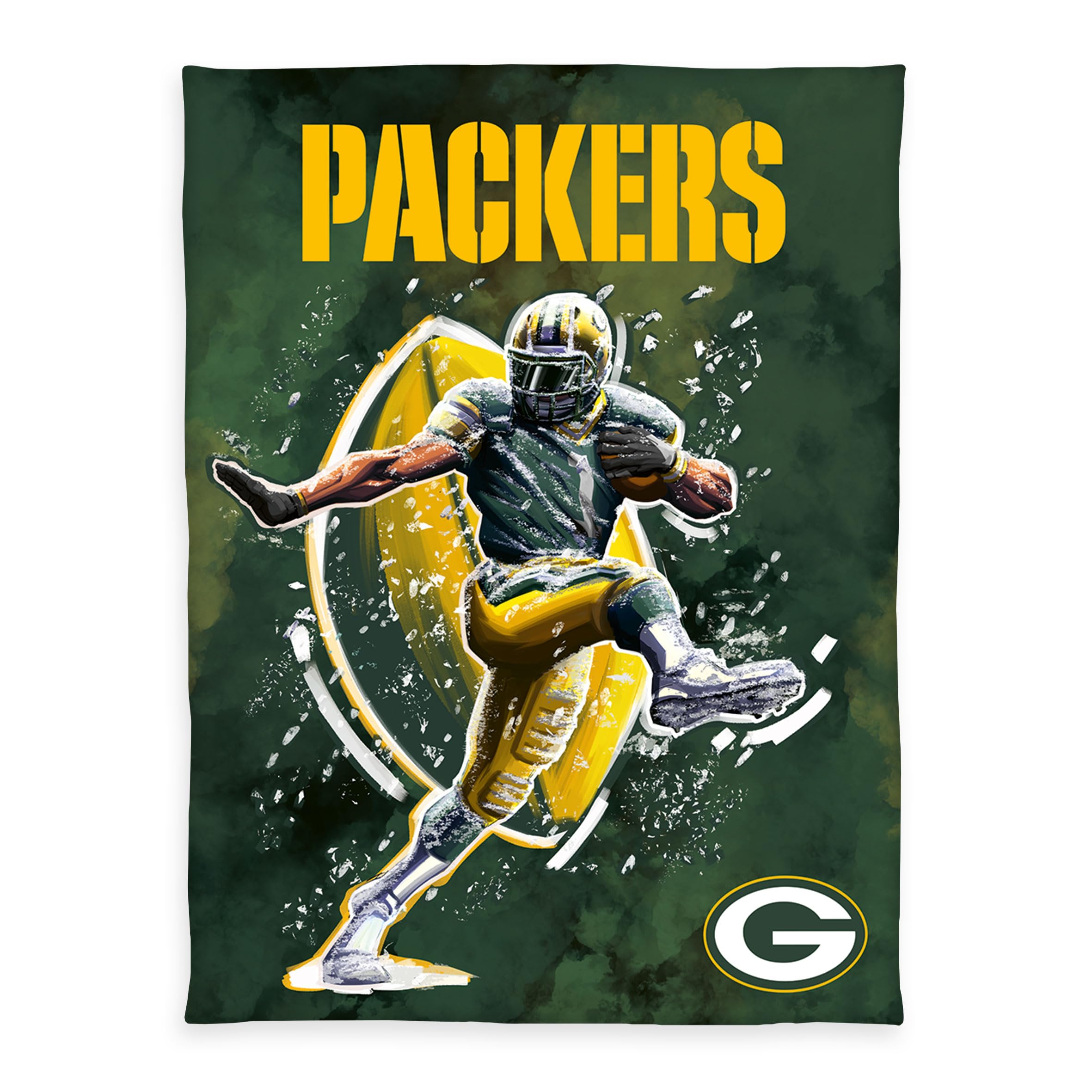 Herding Coperta Wellsoft NFL Packers, 150 x 200 cm, Morbida e Confortevole, Poliestere