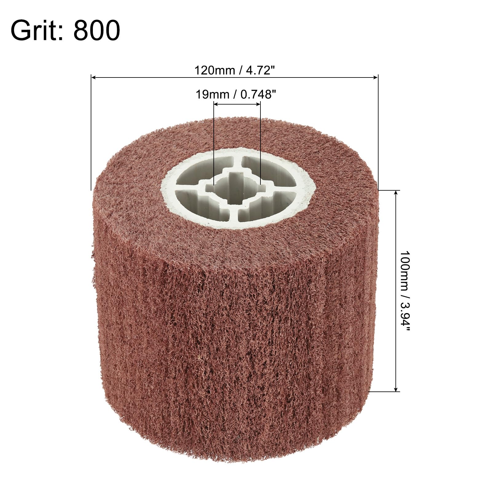 QUARKZMAN 120x100x19mm 800 Grana Ruota A Lamelle Abrasiva Non Tessuta Per Lucidatura E Satinatura In Nylon Wire Drawing Per Trattamento Superficiale Acciaio Inox Rame Alluminio Rosso