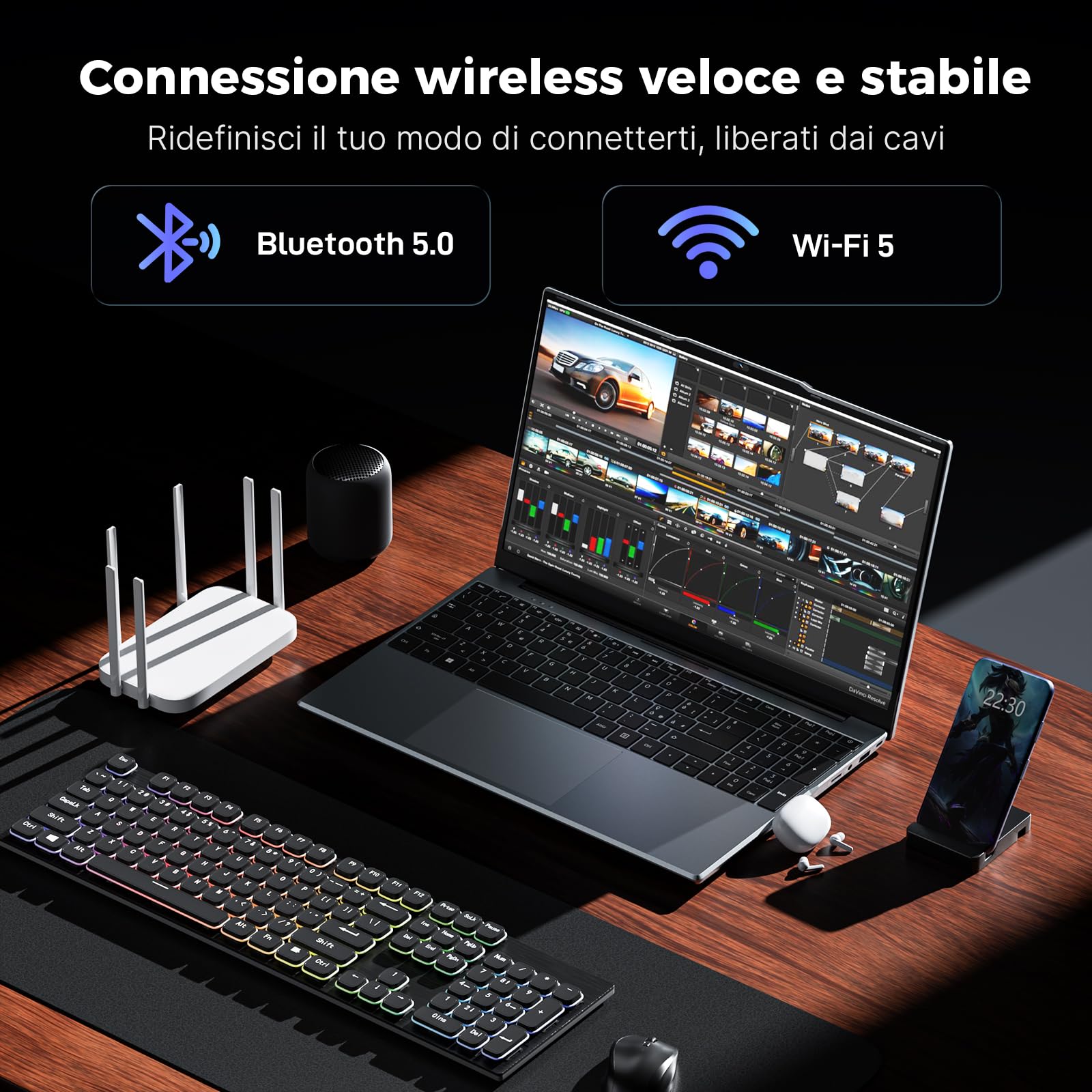 BMAX PC Portatile 15,6 Pollici N95 CPU (Fino a 3,4GHz) 512GB SSD 12GB LPDDR5 Computer Portatile Espandi a 1TB Win 11 Pro Notebook, USB3.2x2, BT5.0, WiFi5 IPS FHD Laptop con Film per Tastiera Italiana