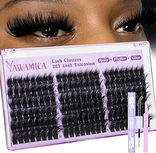 Yawamica Kit de racimos de pestañas esponjosa...