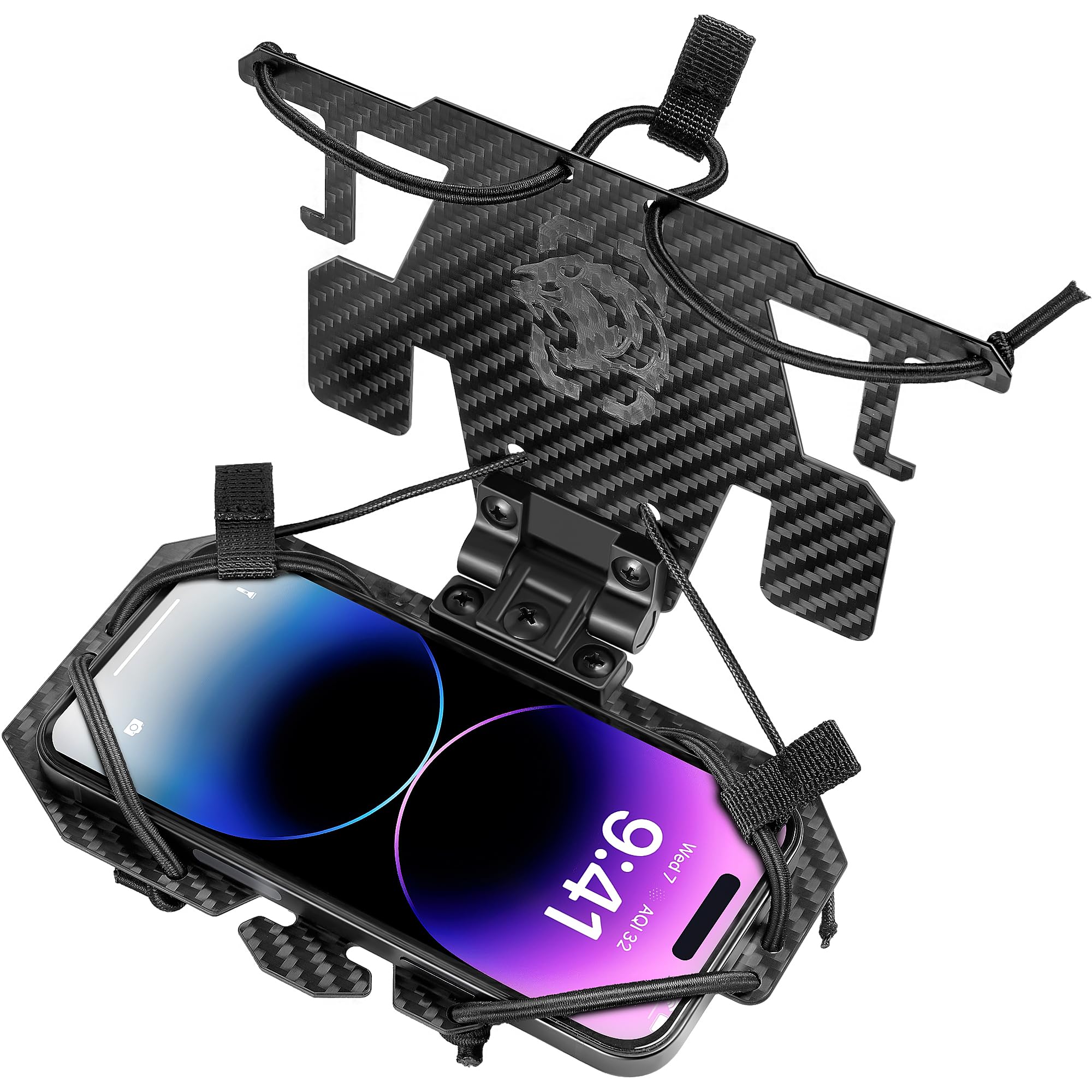 MOLLE Phone Holder Version 2.0, Plate Carrier Accessories Tactical Vest Phone Holder Phone Chest Mount for Cellphone Screen Size 4.7"-6.8"