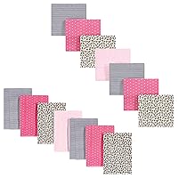 Vista 16 de Hudson Baby Paños unisex de franela de algodón para bebé y mantas de recepción, 14 piezas, narval, talla única