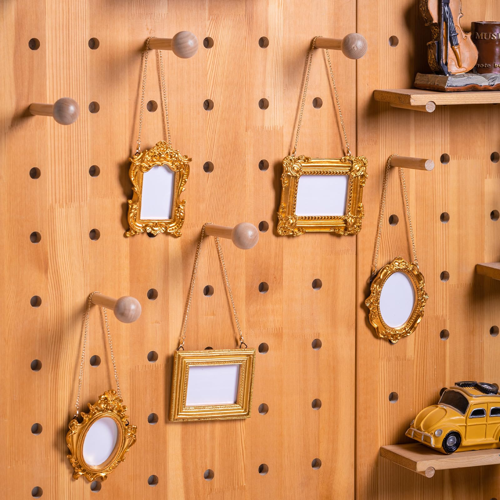 Encuryna Set van 10 mini-vintage frames, goudkleurig, kleine
