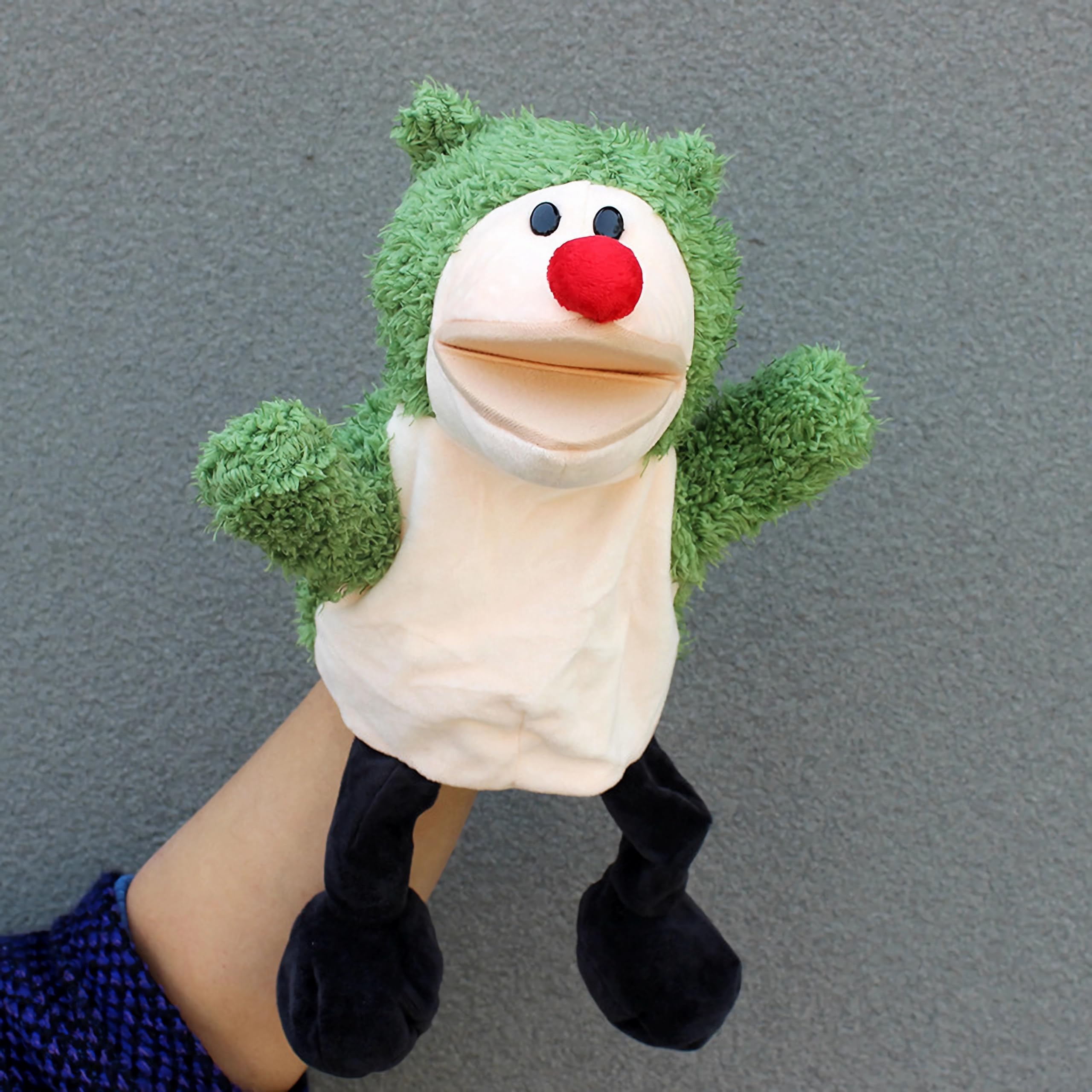 LOMTRATS Animal Hand Puppets for kids,Toddler Includes Wolf Tiger Lion Monkey with Legs, Perfect for Storytelling,Teaching,Preschool,Birthday Gifts（Movable Open Mouths）