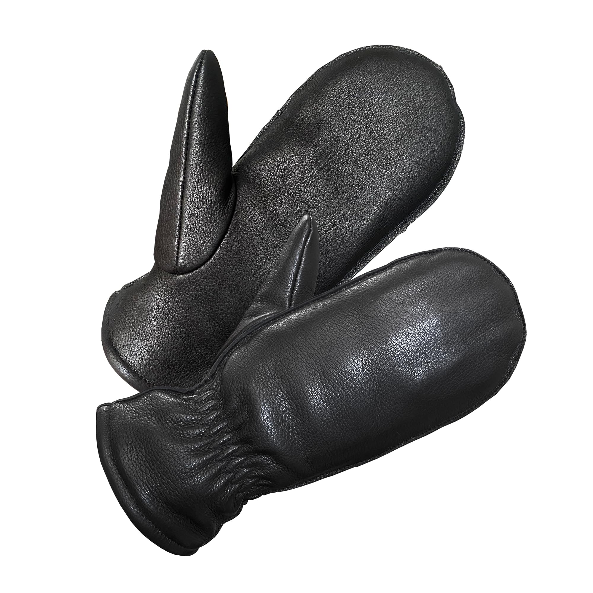 Sponsored Ad - 100% Full Grain Deerskin Leather Winter Mittens for Women, Super Soft for Daily Use (SD8685M)