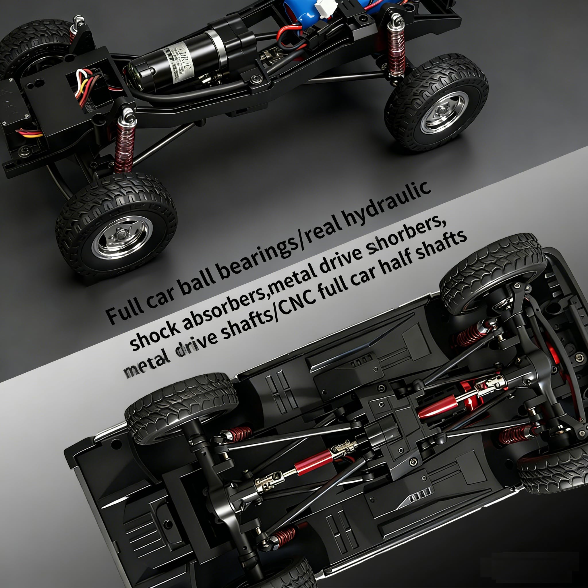 Amazon.com: Moonzeamus LD18401Pro 1:18 4WD RC Crawler, Sensorless