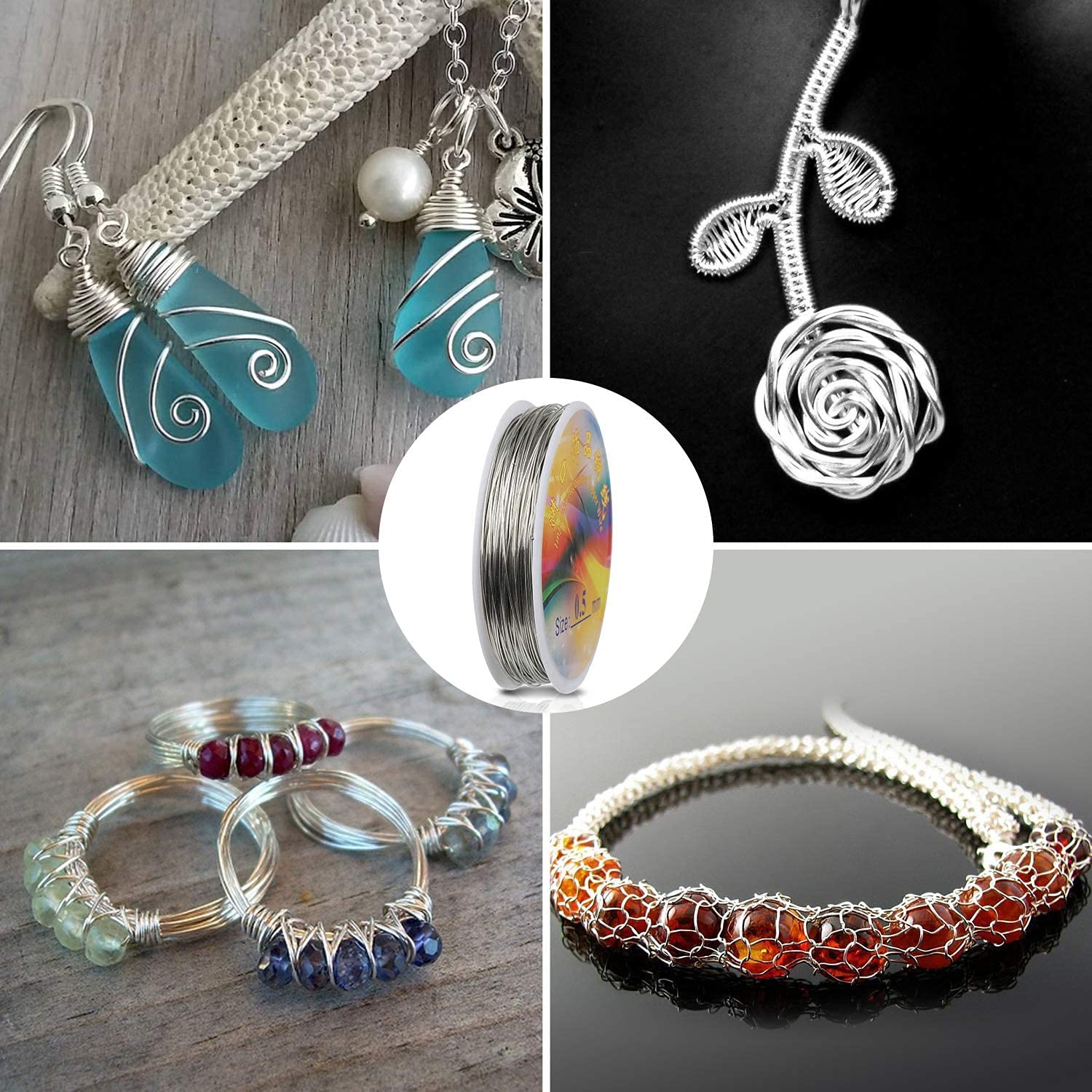 Stainless Steel Beading Wire 24 Gauge Wire 25 Yards/Pkg-Silver By