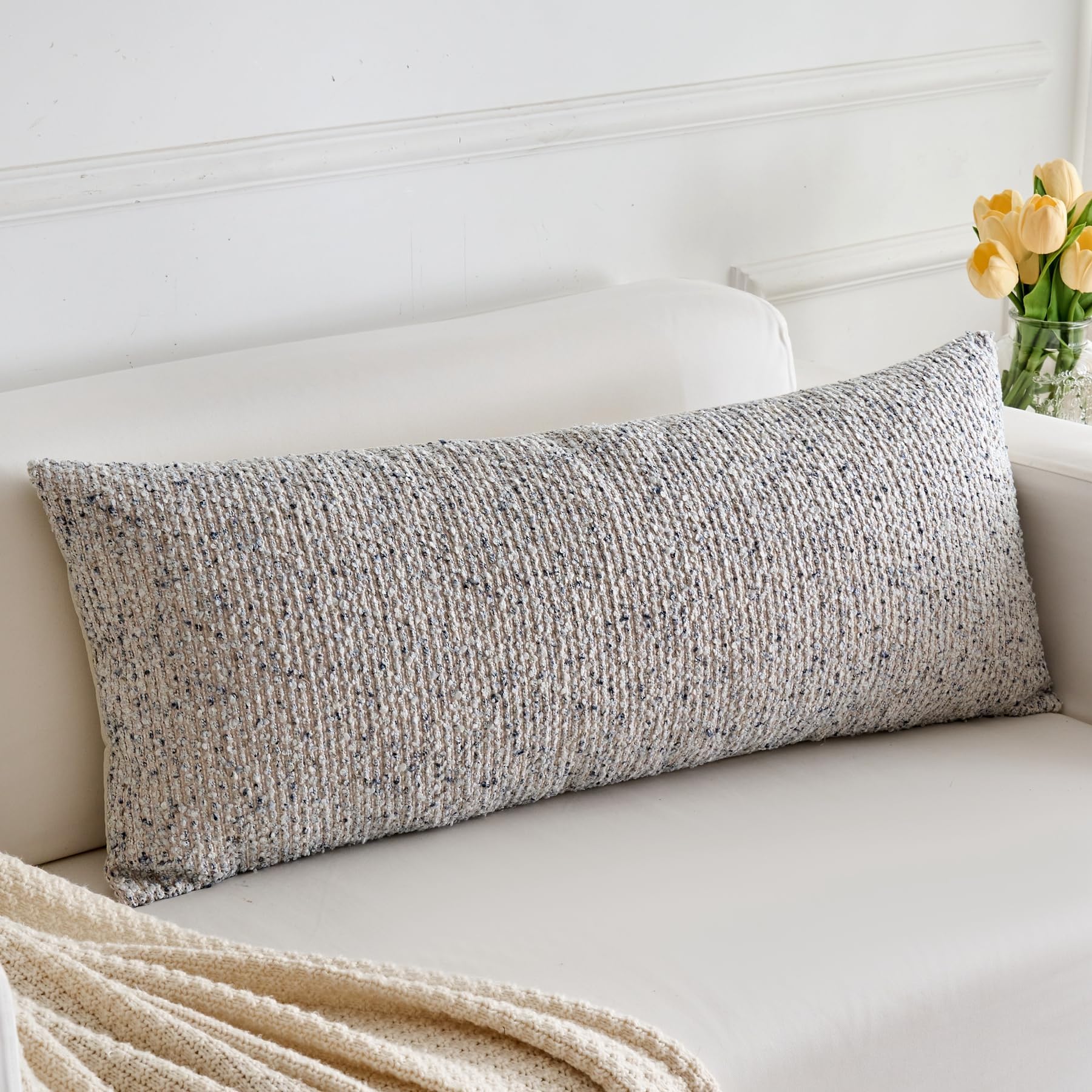 Coussin lombaire grand format soulagement du dos canapé et lit bohème