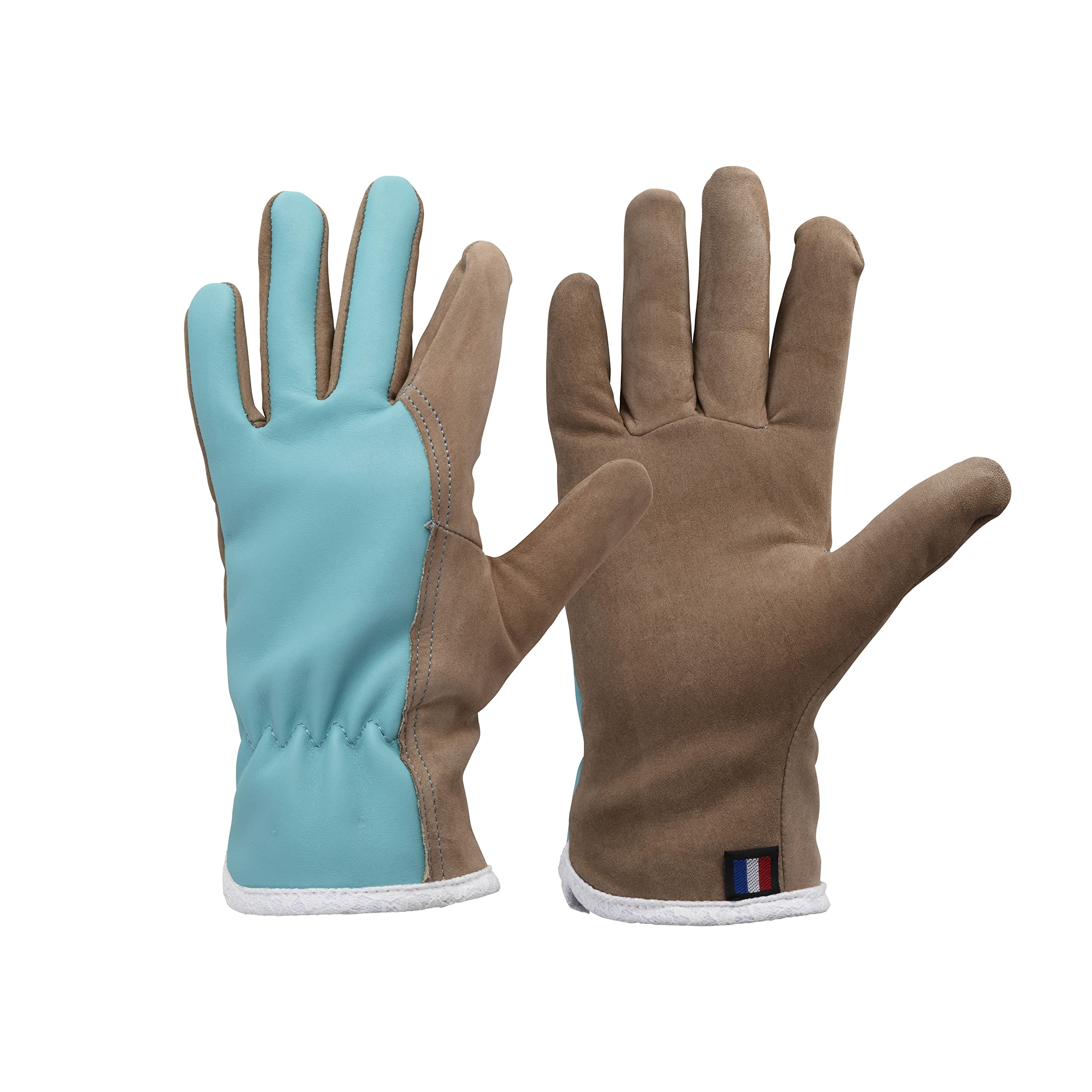 ROSTAING Gants de Jardinage 100% Cuir Éco-Conçus En France Couleur Aléatoire Frenchie Taille 07