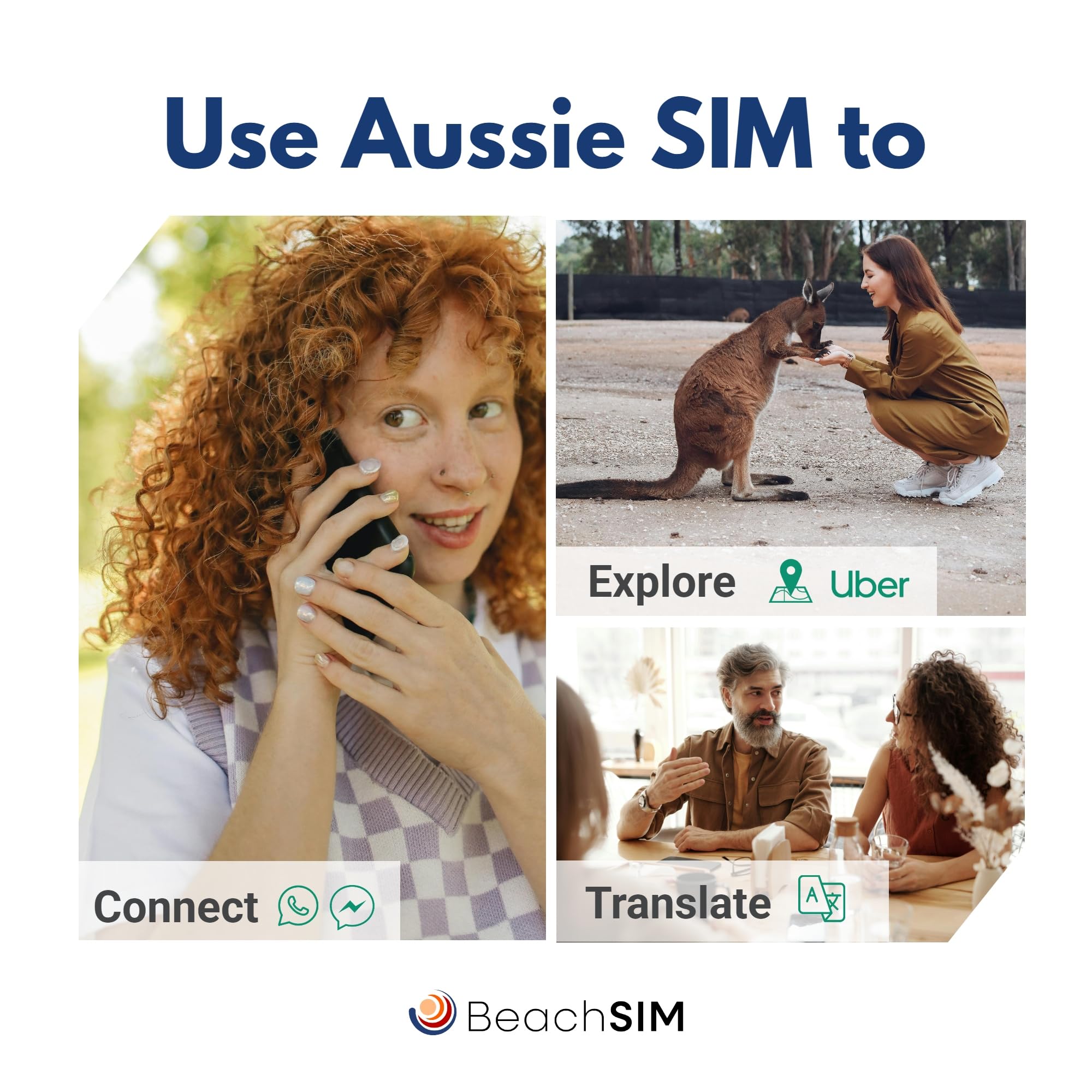 Australien SIM Karte 30 Tage. 12 GB Datenvolumen mit 4G/5G-Netz. Optus-Netz. Kostenloses Roaming in Neuseeland. Schnelle Aktivierung. Einfaches Aufladen.
