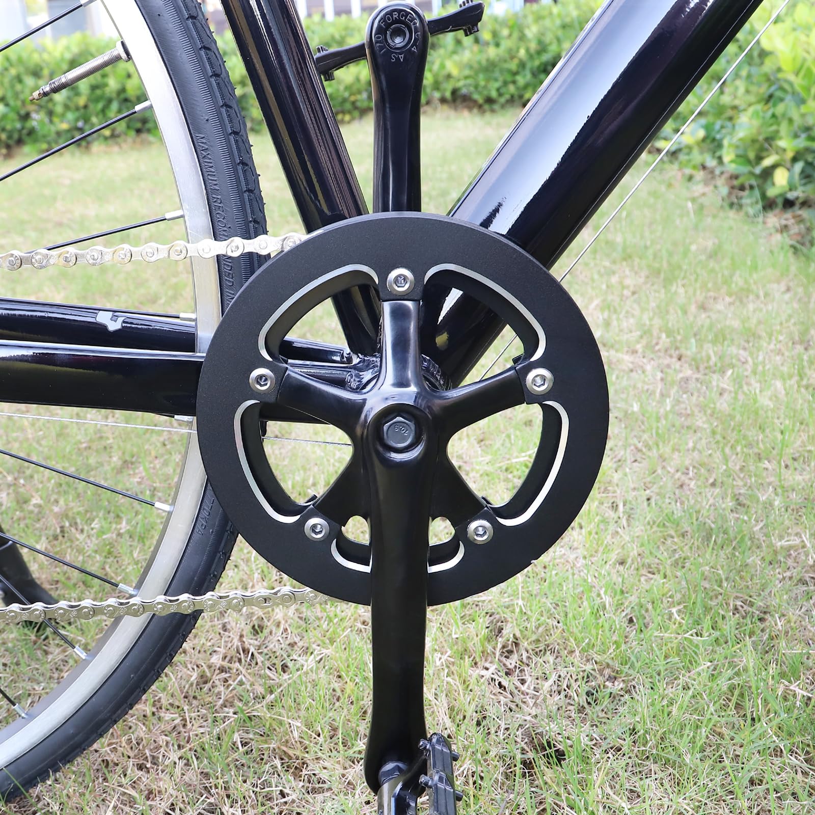 MEGHNA Fietskettingset 170mm kettingwielgarnituur 42T Universeel voor Single Speed en 6/7/8/9/10/11 versnellingen fiets, MTB BMX racefiets (goud