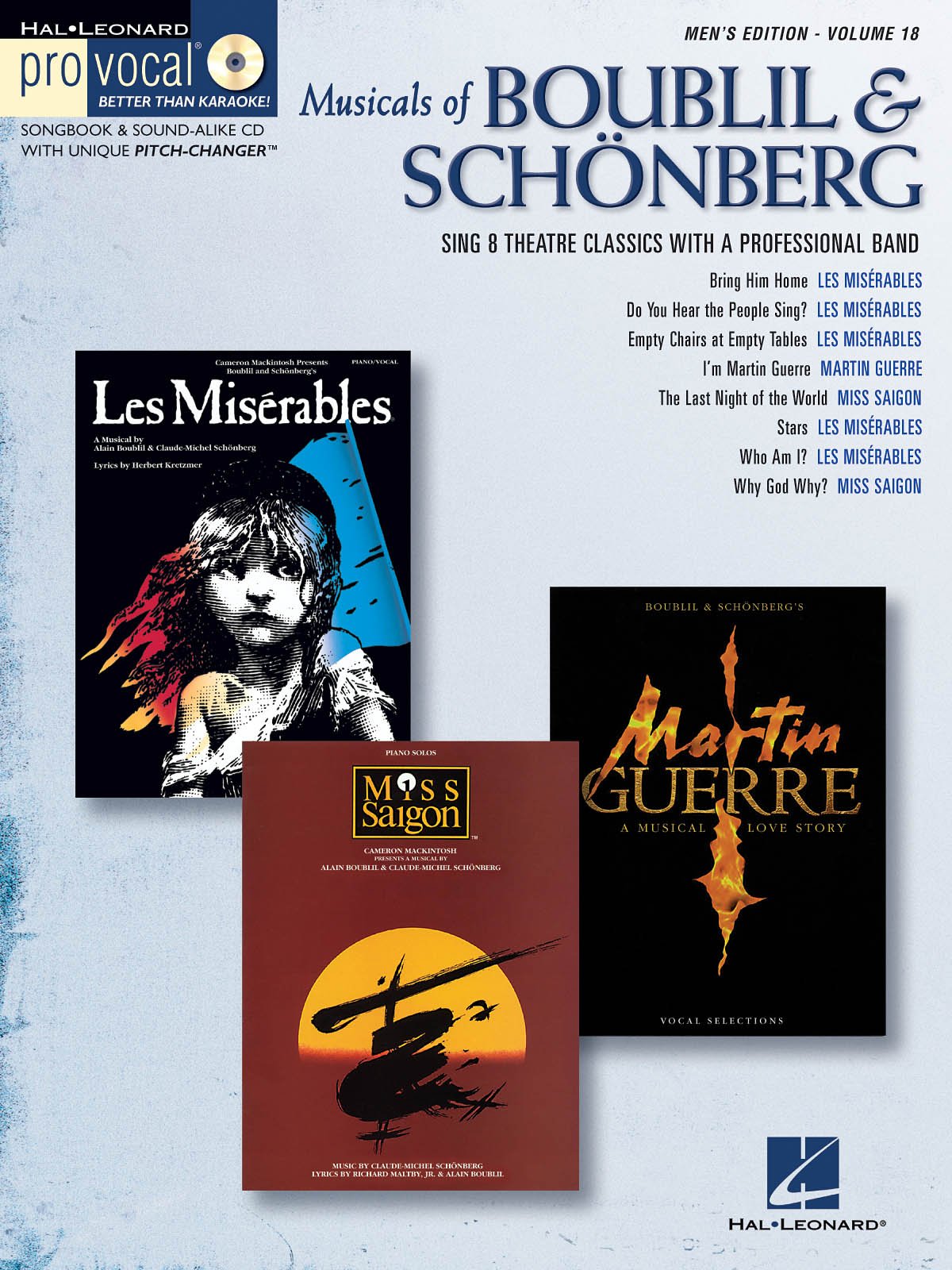 Musicals of boublil & schonberg +cd: Pro Vocal Men's Edition Volume 18