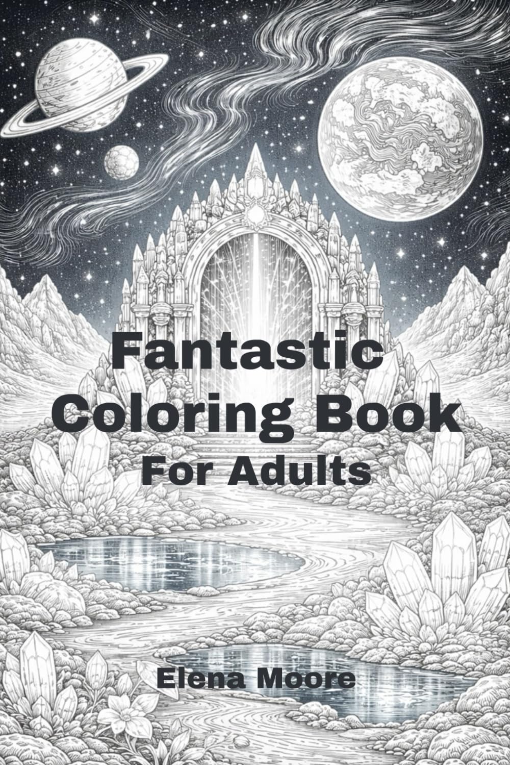 Fantastic Worlds Coloring Book for Adults