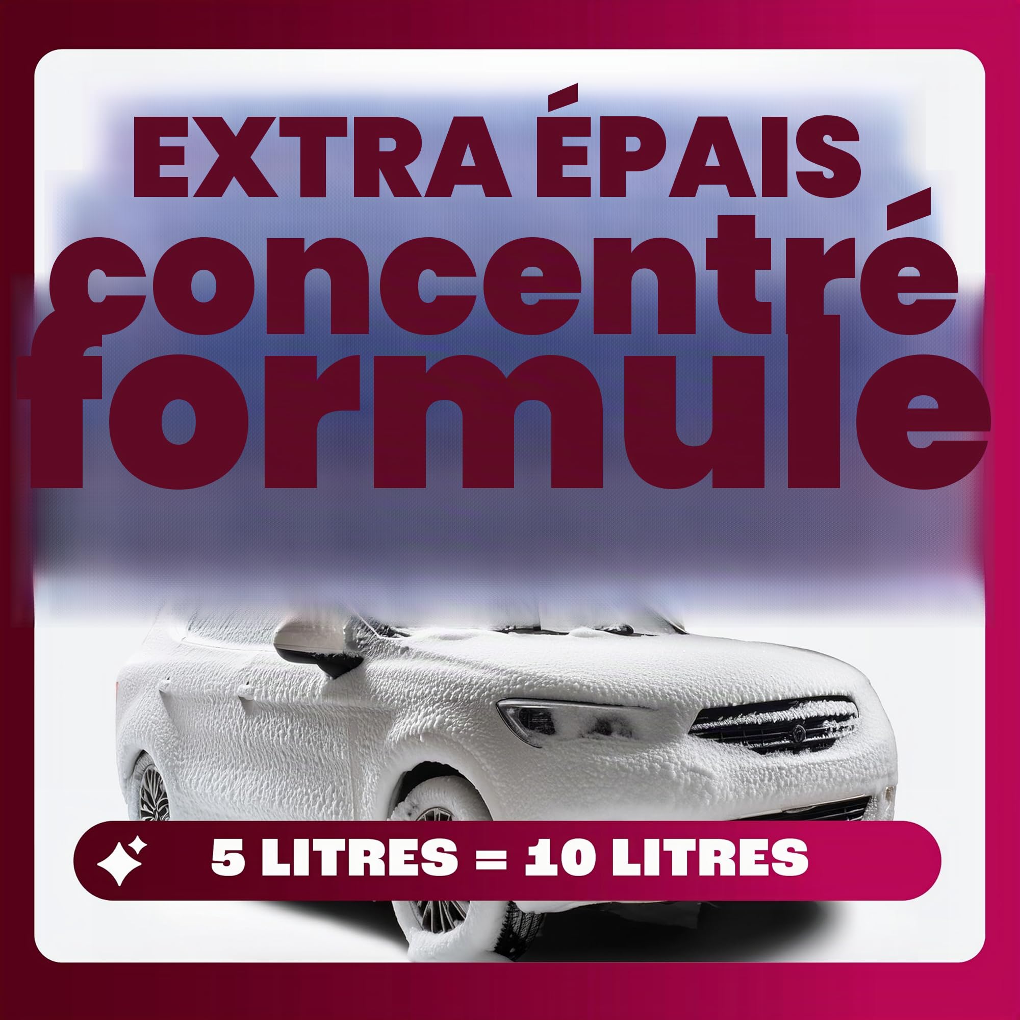 Dirtbusters Snow Foam Shampooing Mousse Nettoyant pour Entretien Professionnel de Voiture, avec Haute Brillance et Parfum Cerise - Lavage Auto pour Lance Canon Mousse De Neige, 5 litres