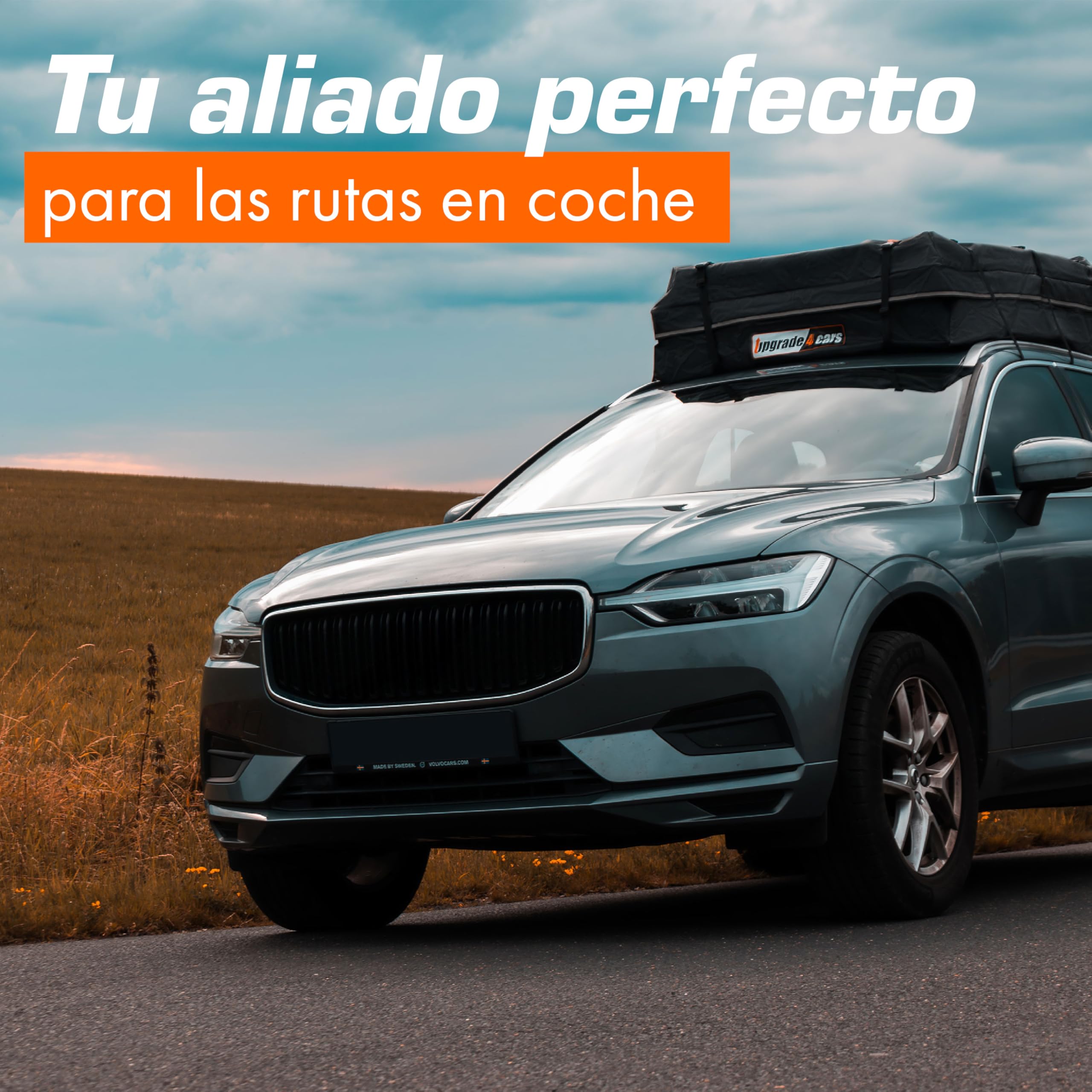Upgrade4cars Bolsa de Techo para Coche 566L | Portaequipajes sin Barra Incluye Todos los Accesorios | Cofre Universal Plegable e Impermeable 130 x 110 x 40 cm