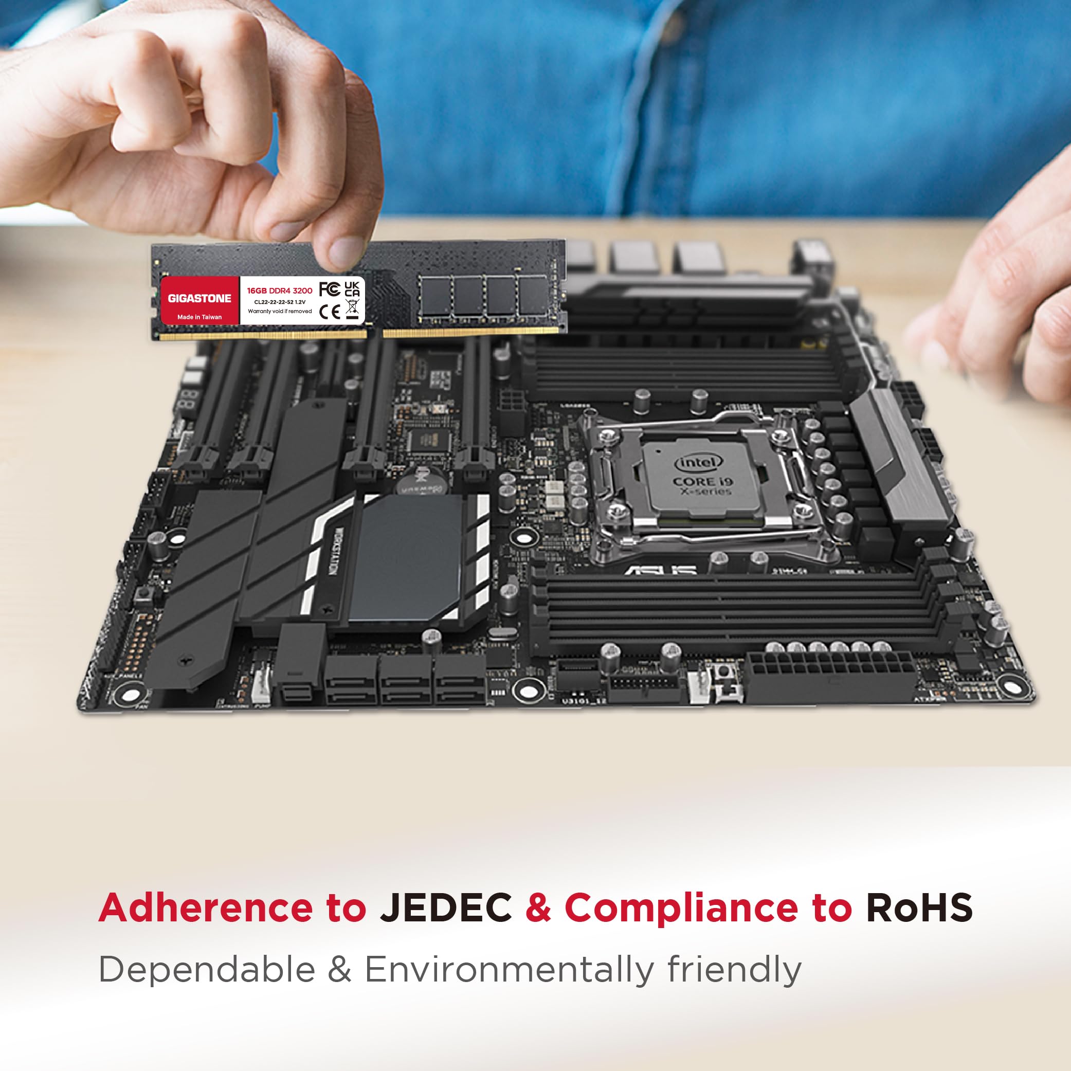 DDR4 RAM】 GIGASTONE 32GB Kit (2x16GB) DDR4 3200MHz (2933MHz