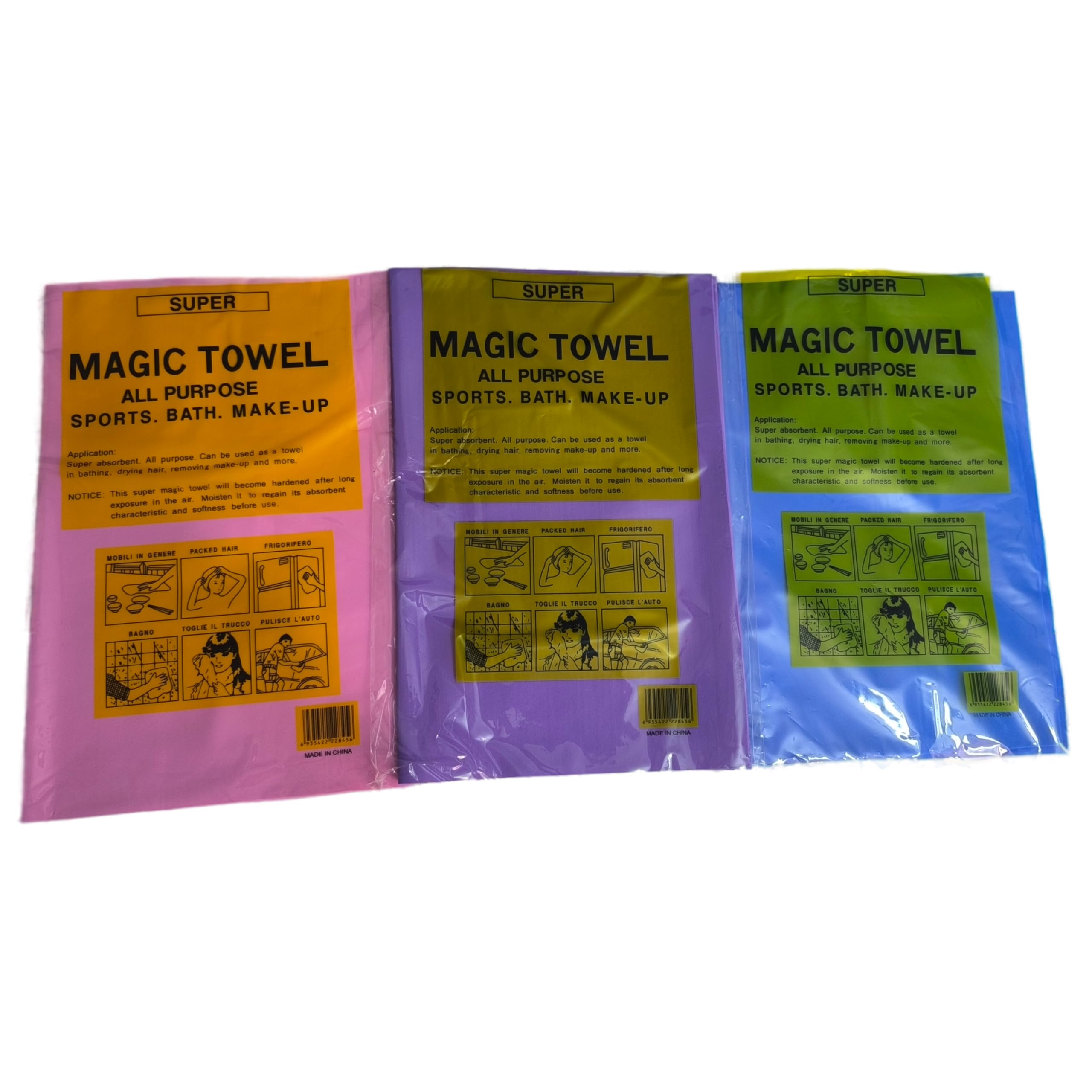 Magic Towel Reusable Water Absorbent Multipurpose Cleaning Cloth For Kitchen, Glass,Car,Super Absorbent, Chamois Leather Wipes (30Cm X 40Cm) / Set Of 3 (B0B76YQDHJ) Amazon Price History, Amazon Price Tracker