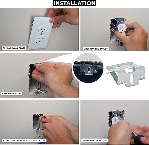 Miniatura 5 de RACO 8988RAC Clip de reparación de salida para cajas eléctricas de plástico, 10 uds. por bolsa