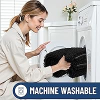 Vista 6 de Smiry Luxury Chenille Bathroom Rugs 36x24, Extra Soft and Absorbent Shaggy Bath Mat, Machine Washable, Non-Slip Plush Carpet Runner for Tub, Shower