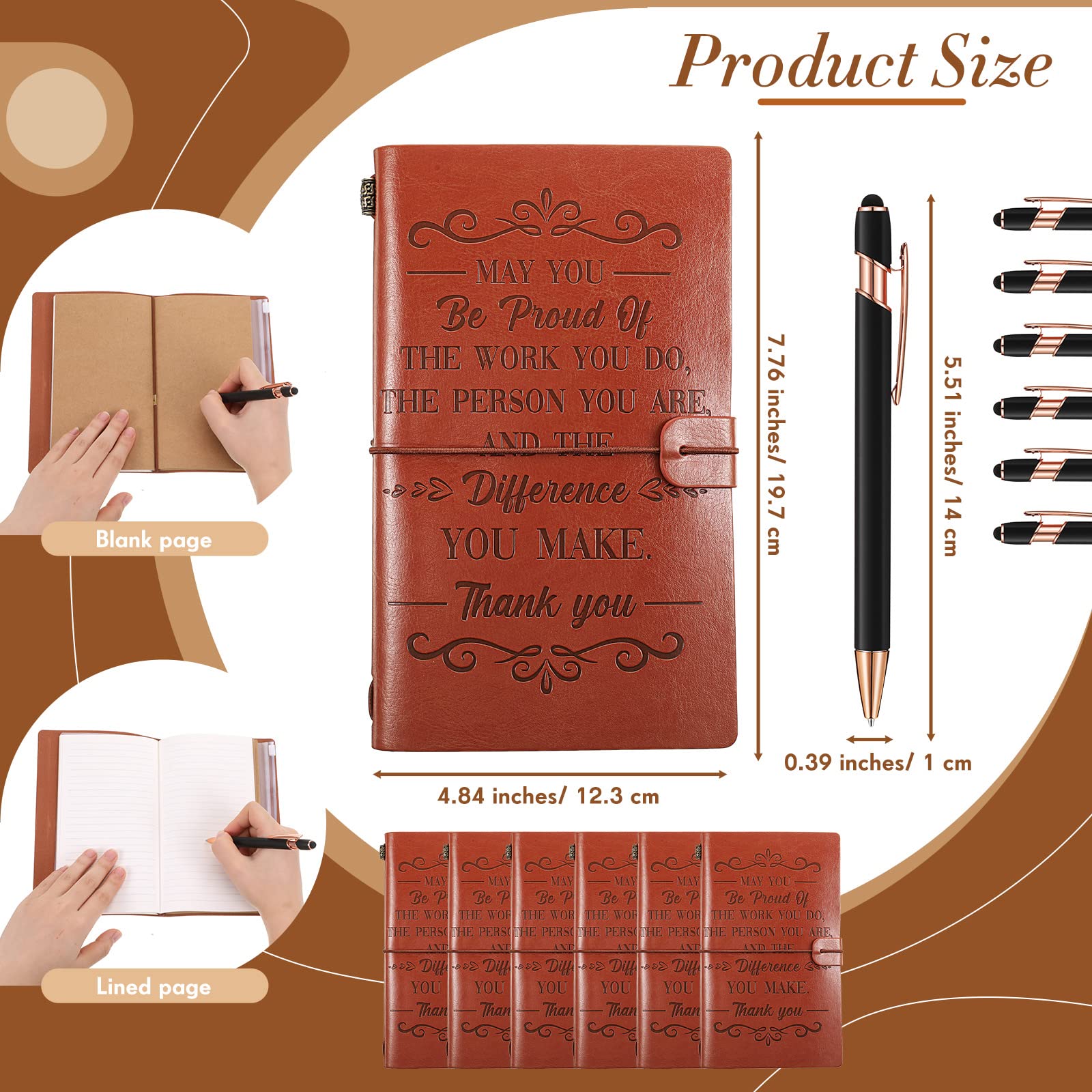 Ctosree 16 Set Leather Journal Notebooks with Pens Make a Difference