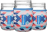 Vista 8 de WKieason - Funda de neopreno para tarro de masón de boca regular de 16 onzas, fundas para tarros de 16 onzas, funda para boca regular
