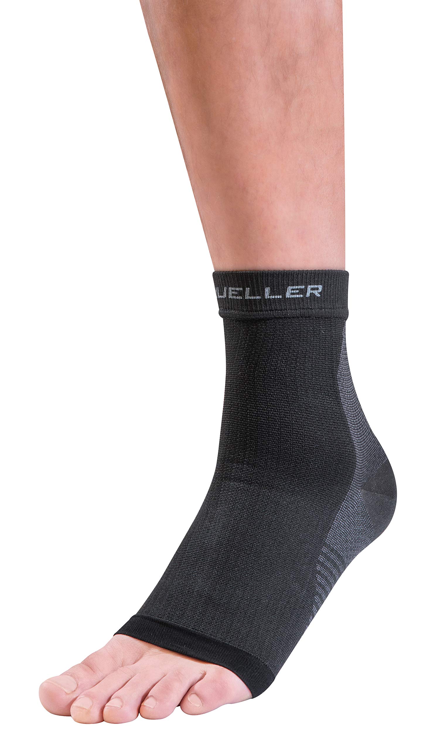 Mueller Sports Medicine OmniForce Plantar Fascia Sock for Men and Women, Foot Pain Relief Support, Ideal for Compression Around Heel, Arch, & Ankle, Fits Right or Left, Black