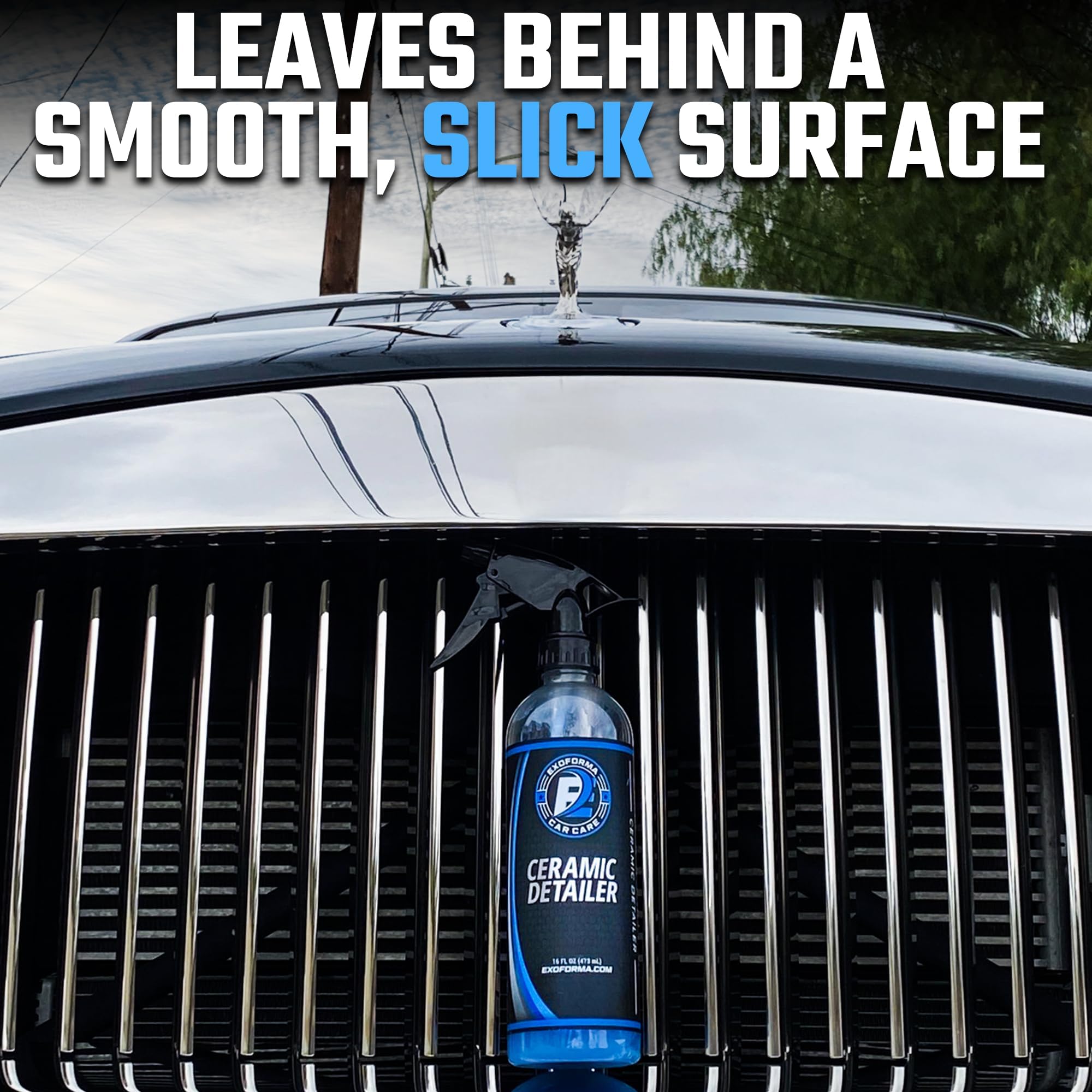 ExoForma Ceramic Detailer SiO2 Ceramic Wosk Spray - Zapewnia wysoki połysk, doskonałą długotrwałą ochronę i działanie hydrofobowe - wydłuża żywotność powłoki ceramicznej