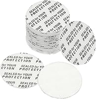 PATIKIL 24mm Foam Lid Liners 100 Pack - PS Pressure Sensitive Seals for Bottle Caps, Tamper Evident Leak Proof for Powders Dry Goods