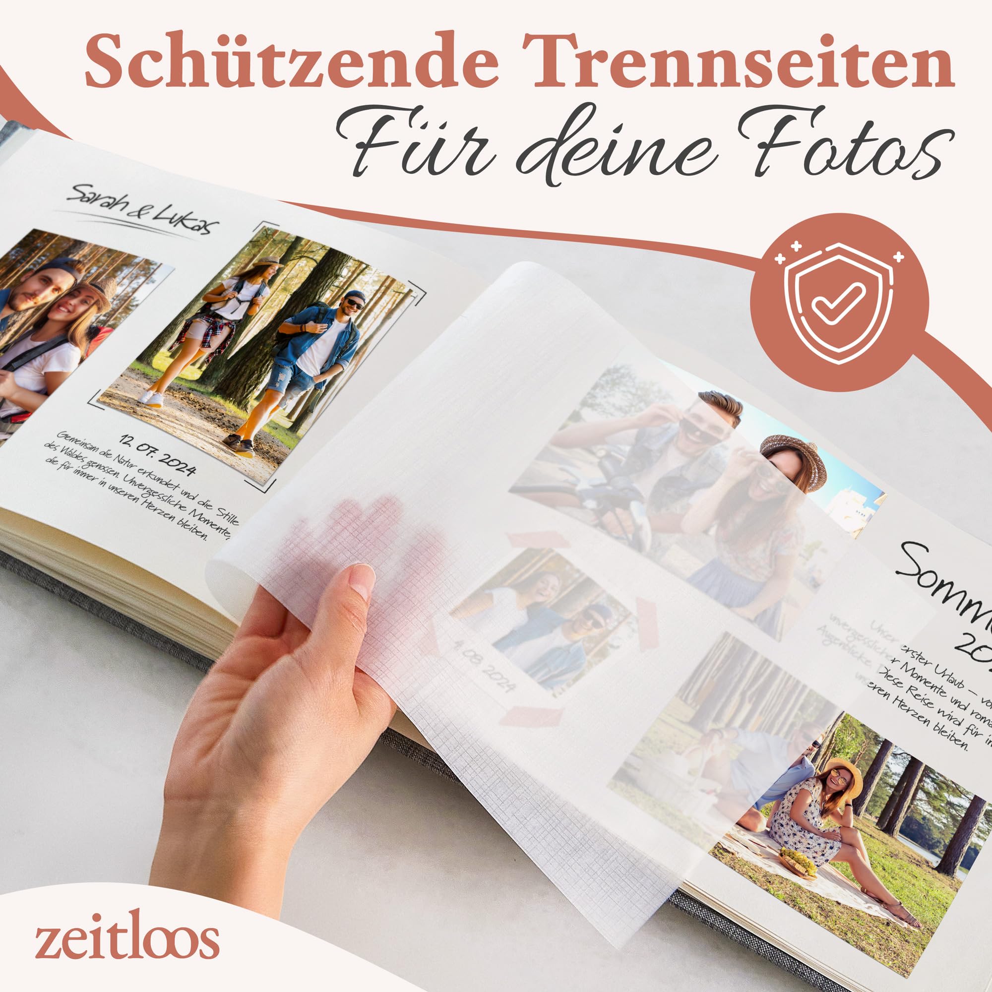 Album Fotografico In Vero Lino Da Incollare – 21x28 Cm, Verde, 50 Pagine Bianche, Spazio Per 150 Foto