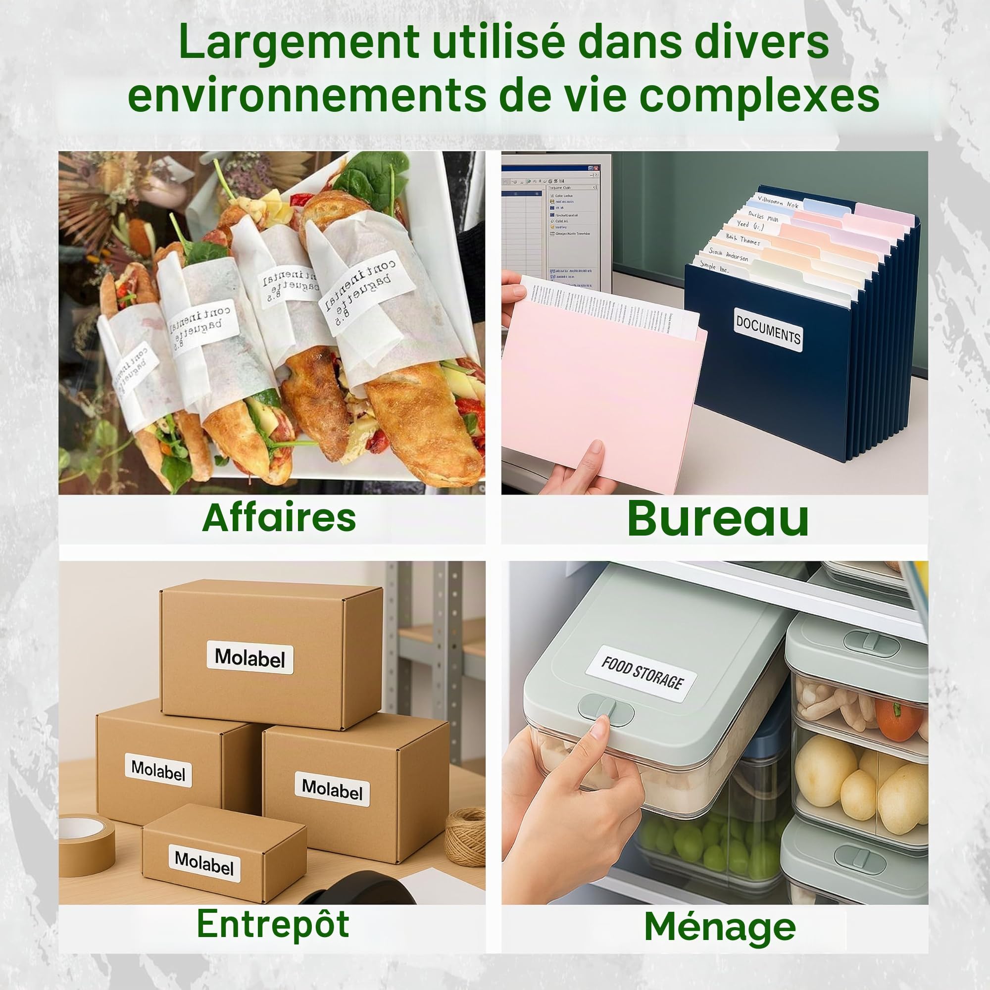 Étiquettes d'adresse standard - 10 rouleaux (avec puce RFID) pour Dymo S0722370 99010-28 mm x 89 mm, compatibles avec les imprimantes Dymo LabelWriter 550-130 étiquettes par rouleau.