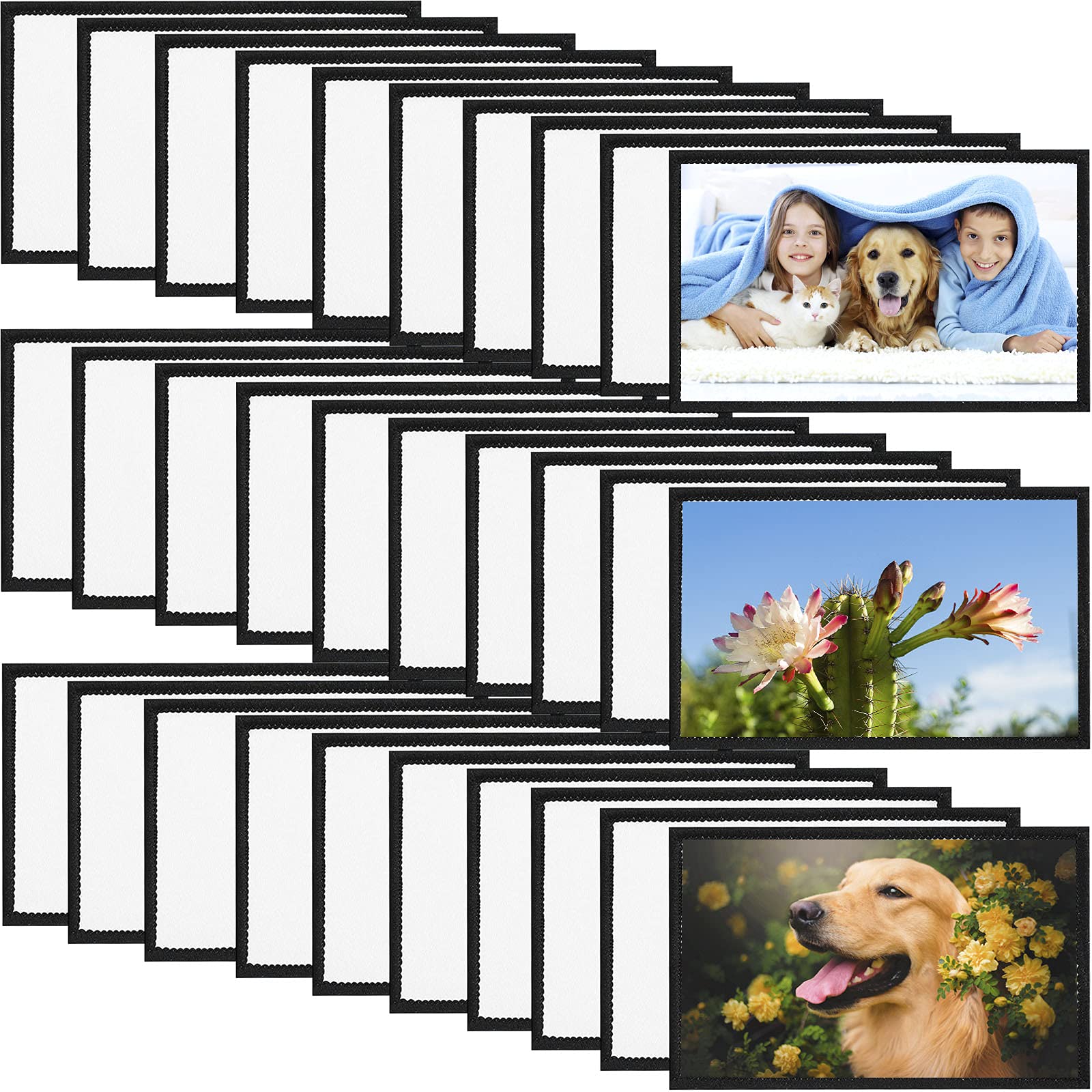 Buy 30 Pieces Sublimation Patch Blanks for Hats Patches Iron on Blank