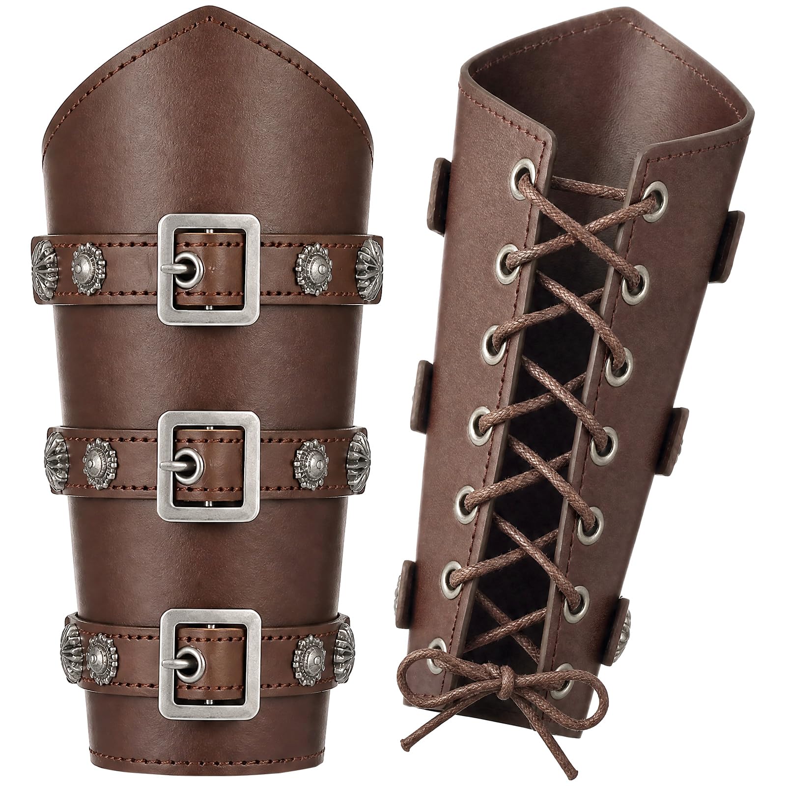Patelai 1 Pair Faux Leather Arm Bracers